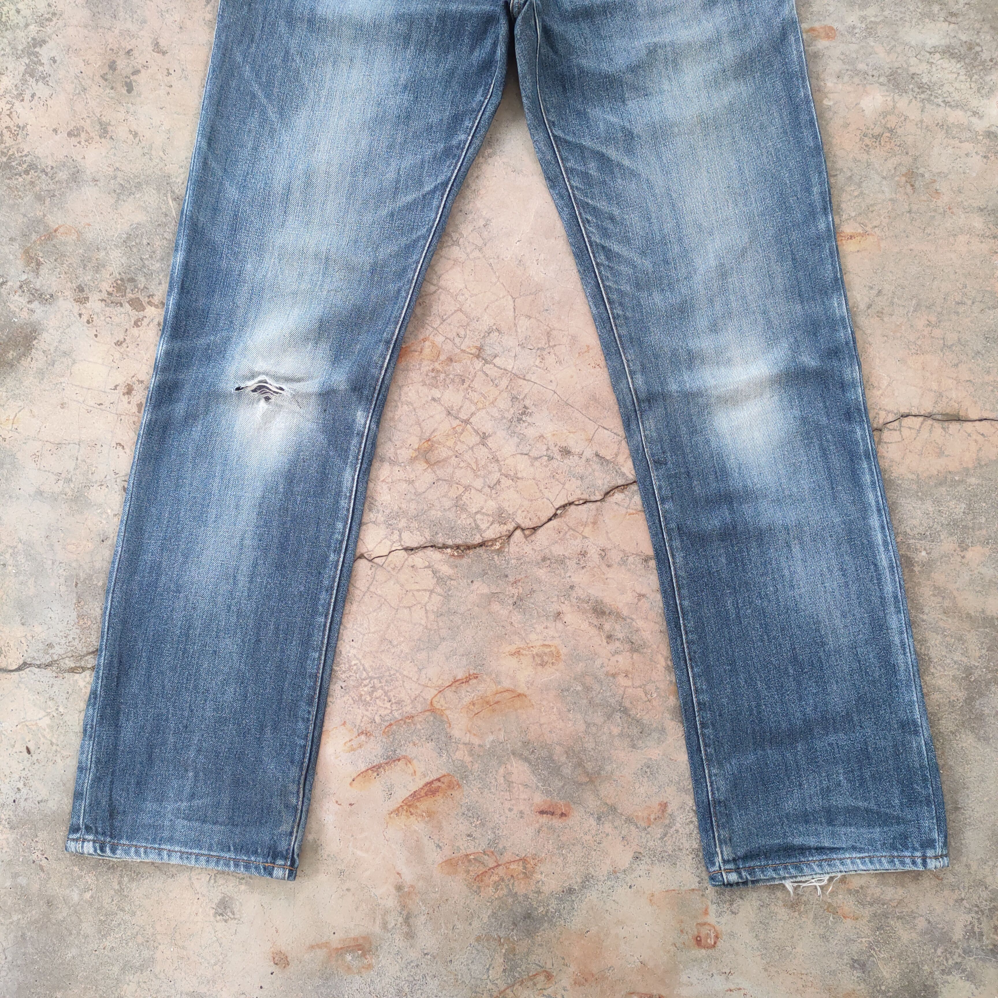 Japanese Brand W34 VINTAGE JAPANESE FADED DISTRESSED RIPPED JEAN PANTS Size US 34 / EU 50 - 4 Thumbnail