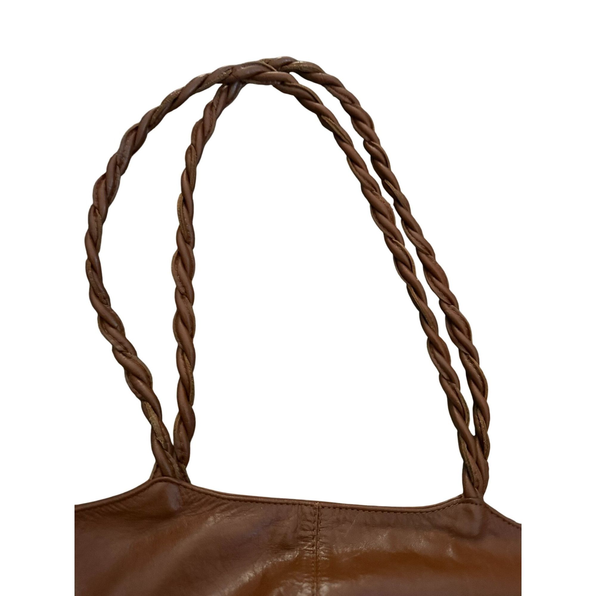 Other Latico Brown Leather Shoulder Bag With Braided Handles & Flo Size ONE SIZE - 4 Thumbnail