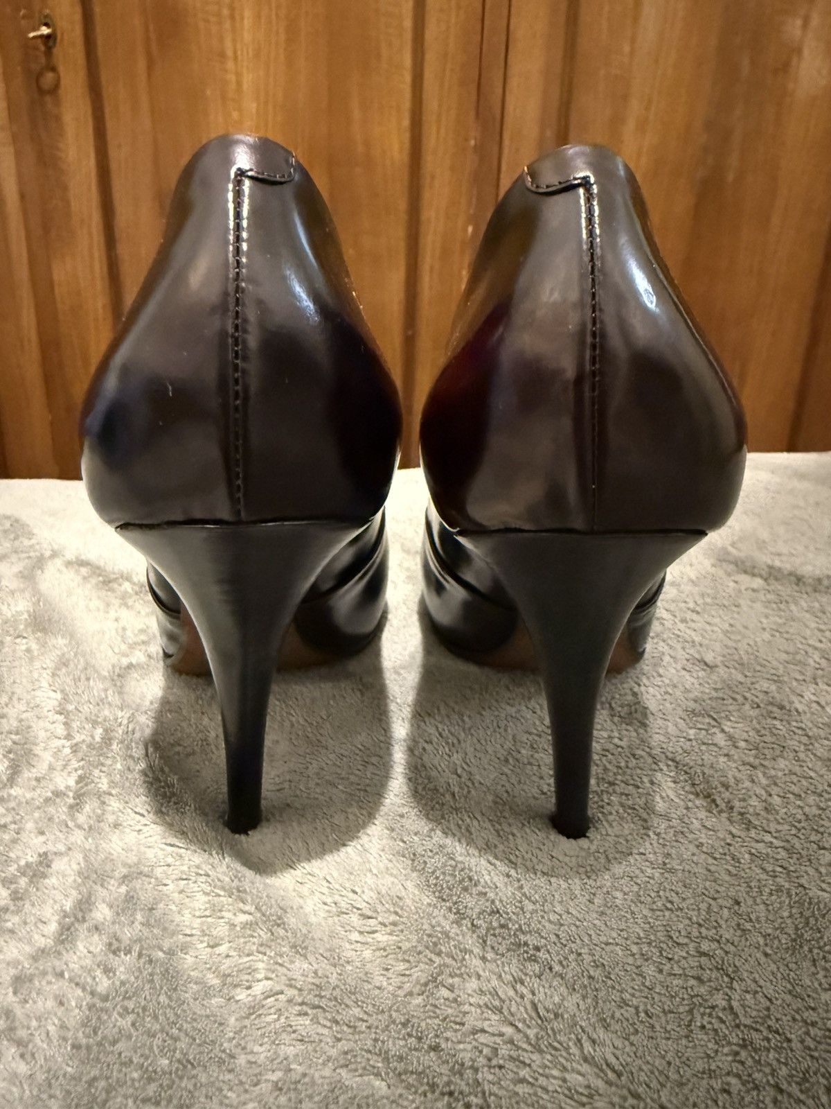 Celine Céline archive heels in pelle bordeaux e pitone. Size US 10 / IT 40 - 11 Thumbnail