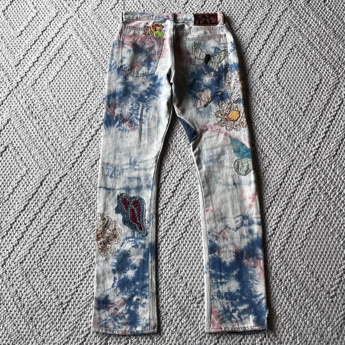 Kapital Kapital 12.5oz papillon embroidered tie dye patchwork denim Size US 32 / EU 48 - 2 Thumbnail