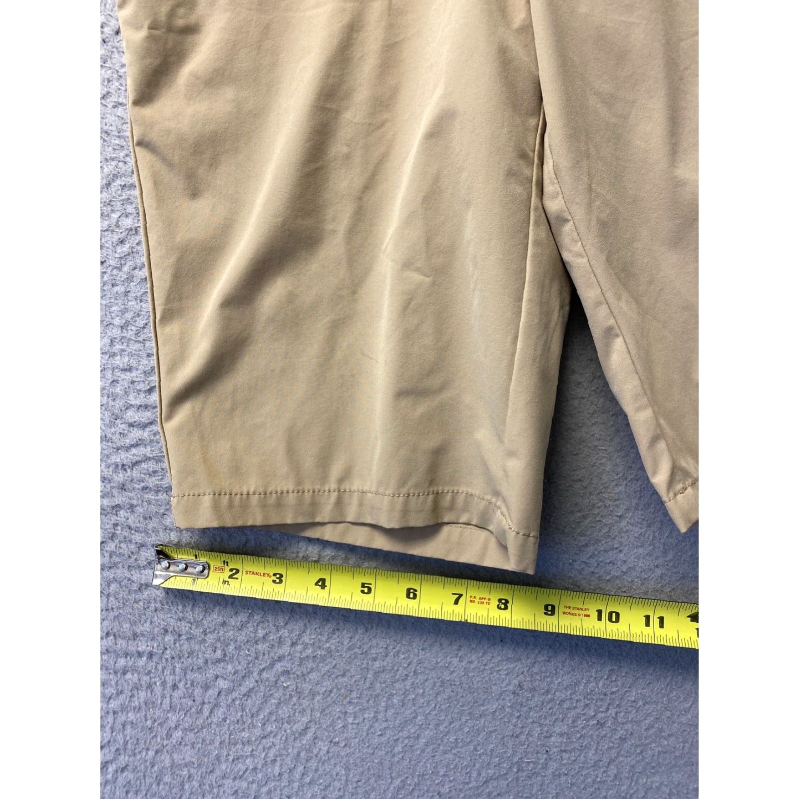 J.Crew J.CREW Shorts Mens 29 Beige Flat Front Chino Polyester 11" Inseam Light / 99-48 Regular Chino Preppy Stretch Casual Casual Wear Men Size US 29 - 4 Thumbnail