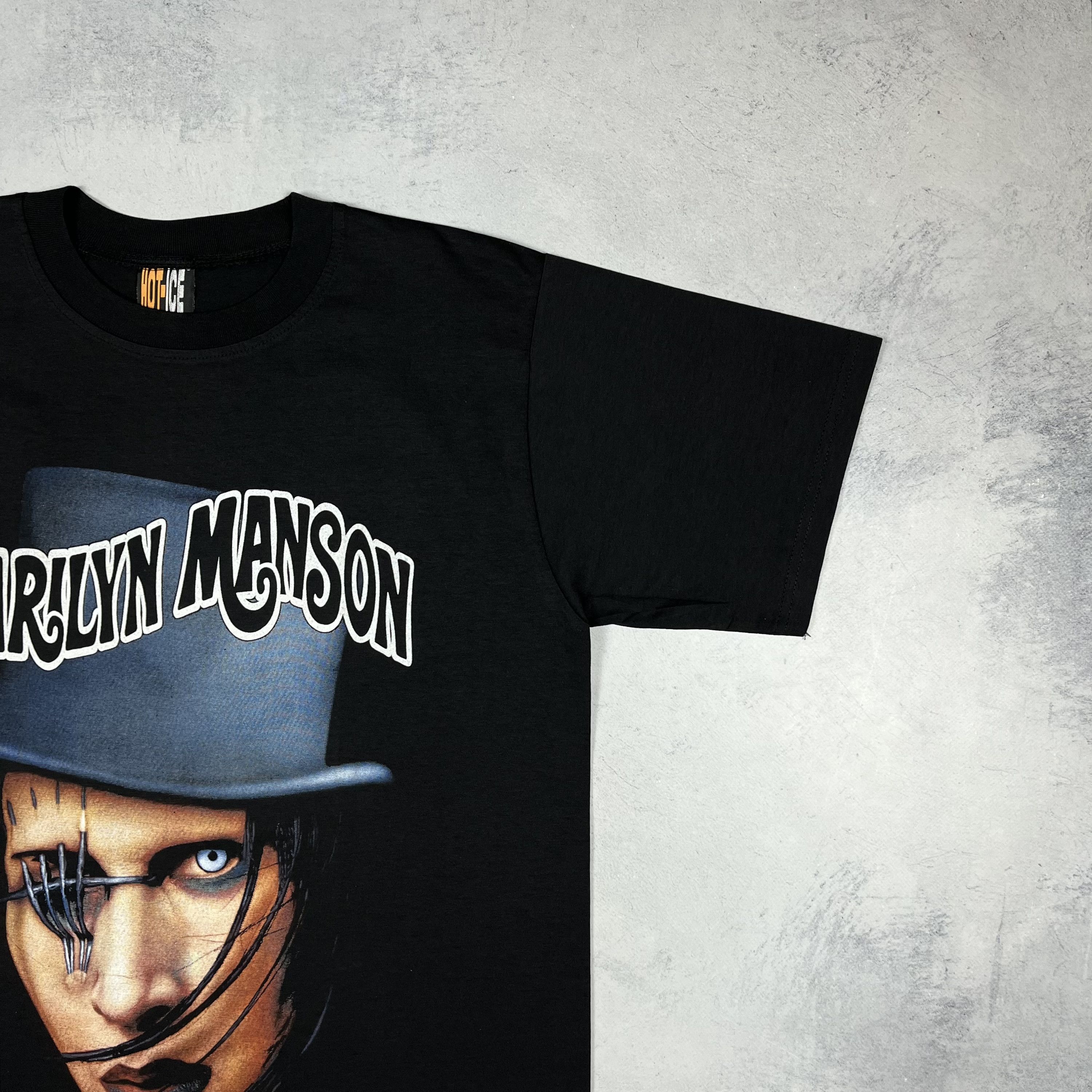 Band Tees Vintage Marilyn Manson Big Face Rare Rock Band T Shirt 90’s Size US L / EU 52-54 / 3 - 3 Thumbnail