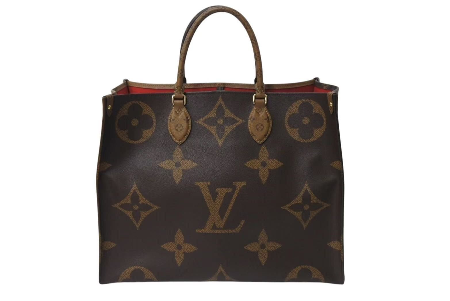 Louis Vuitton Louis-Vuitton-Monogram-Giant-Reverse-On-The-Go-Mm-Tote-Bag in Brown, Men's