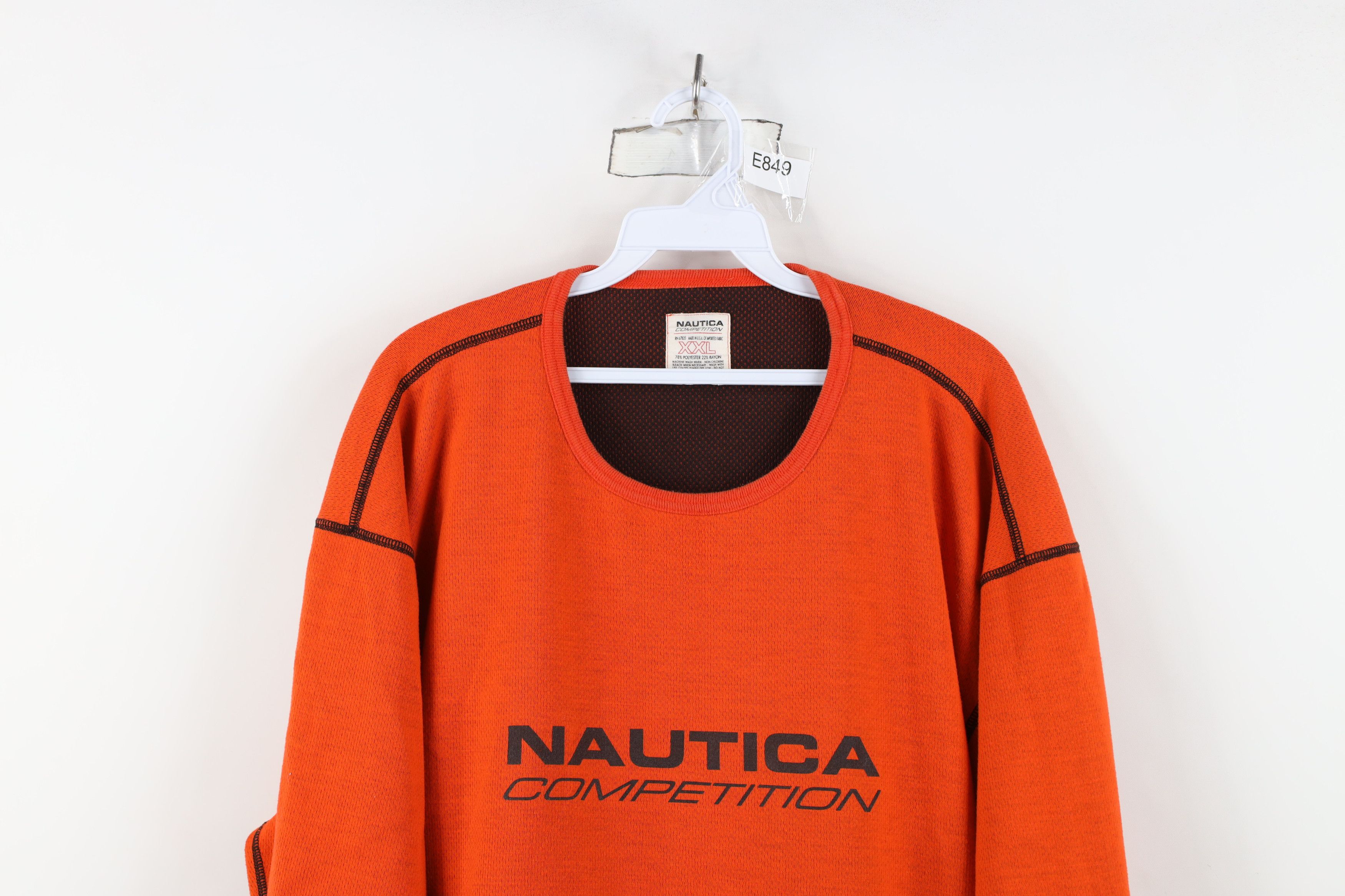 Nautica Vintage 90s Nautica Competition Thermal Waffle Knit T-Shirt Size US XXL / EU 58 / 5 - 2 Thumbnail