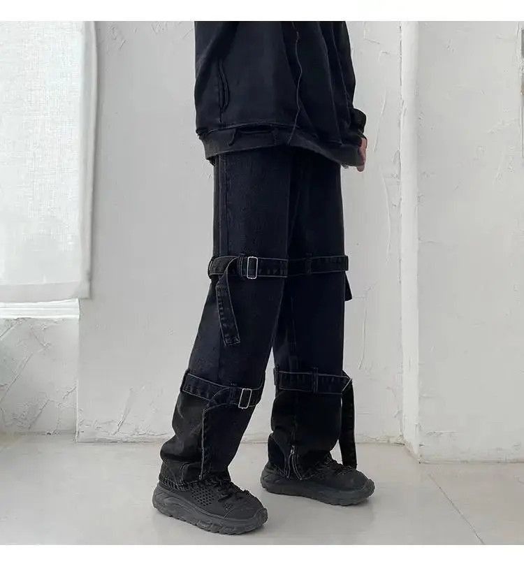 Japanese Brand Streetwear Loose Hip Hop Straight Jeans Size US 32 / EU 48 - 5 Thumbnail