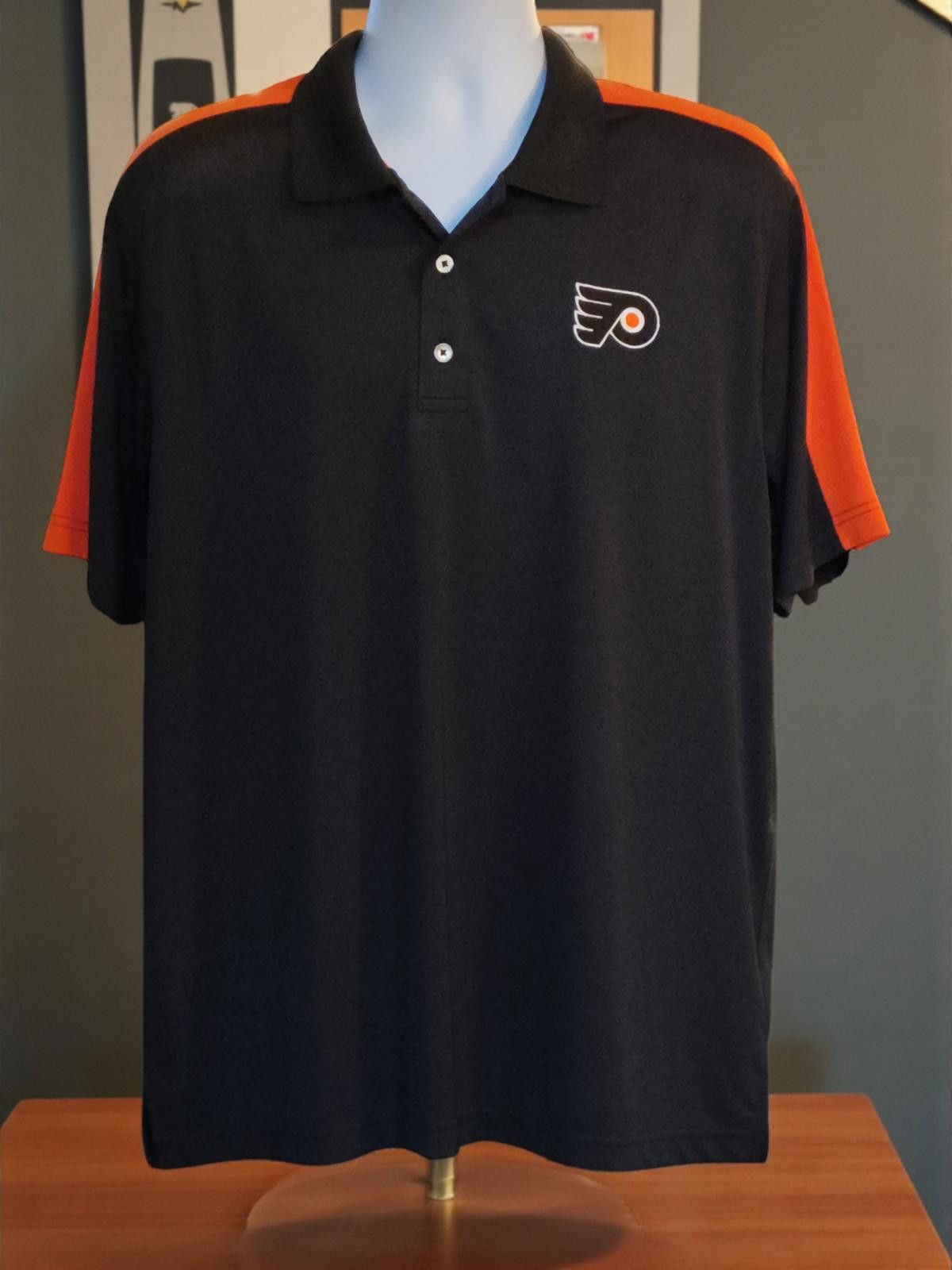 NHL Official Philadelphia Flyers Polo Shirt Size Large Size ONE SIZE - 3 Thumbnail