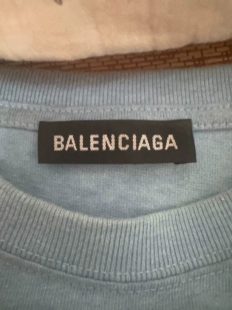 Balenciaga Balenciaga Haze Blue Cola Short Sleeve Size US M / EU 48-50 / 2 - 5 Thumbnail