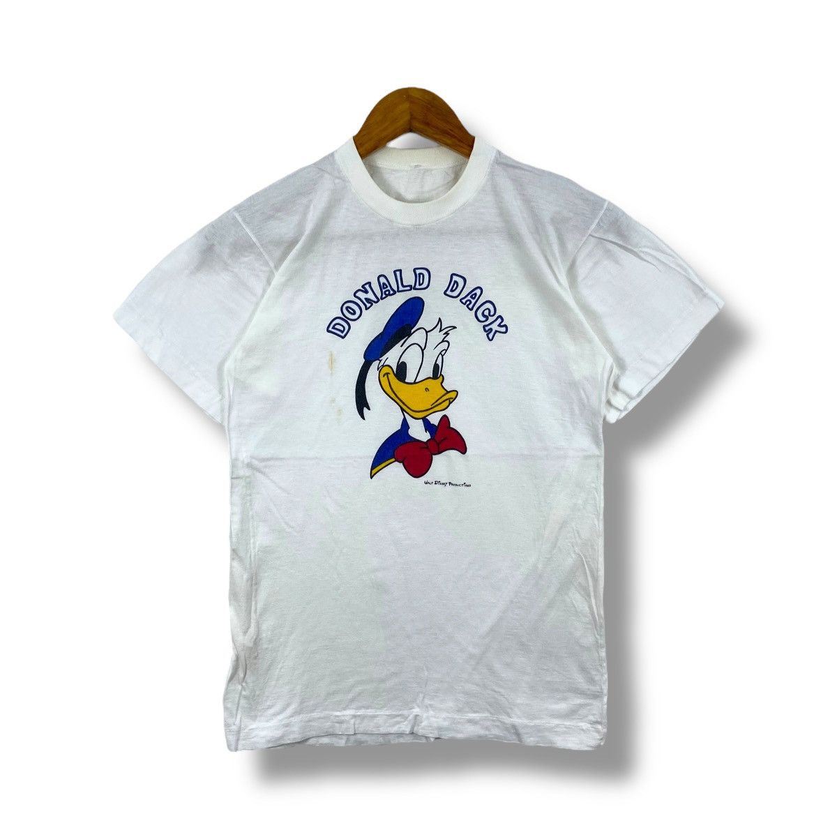 Disney × Vintage Vintage 80's DONALD DACK Walt Disney Productions Cartoon Tee Size US S / EU 44-46 / 1 - 1 Thumbnail