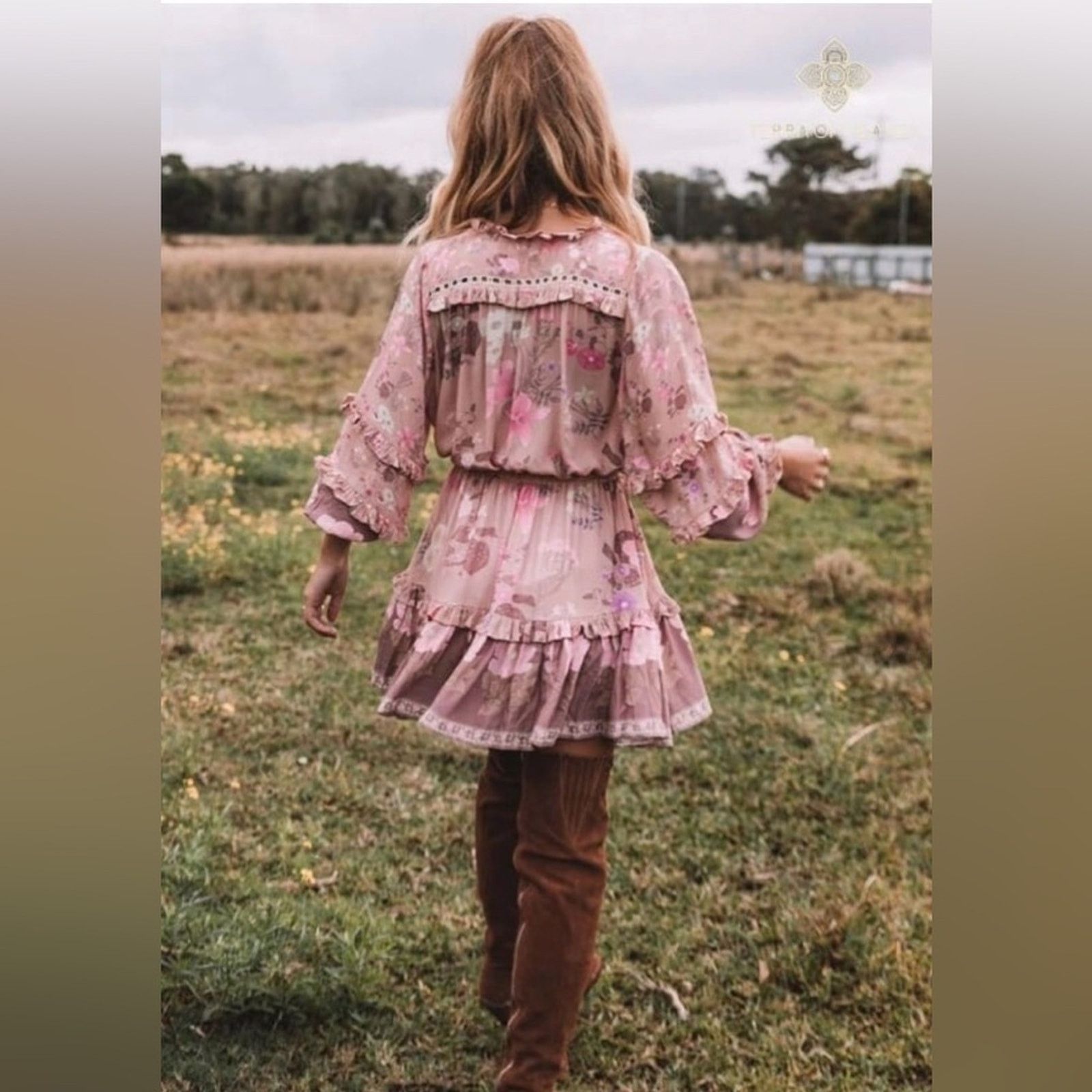Other New Boho Floral Pink Ruffle Dress with pockets size S Size S / US 4 / IT 40 - 4 Thumbnail
