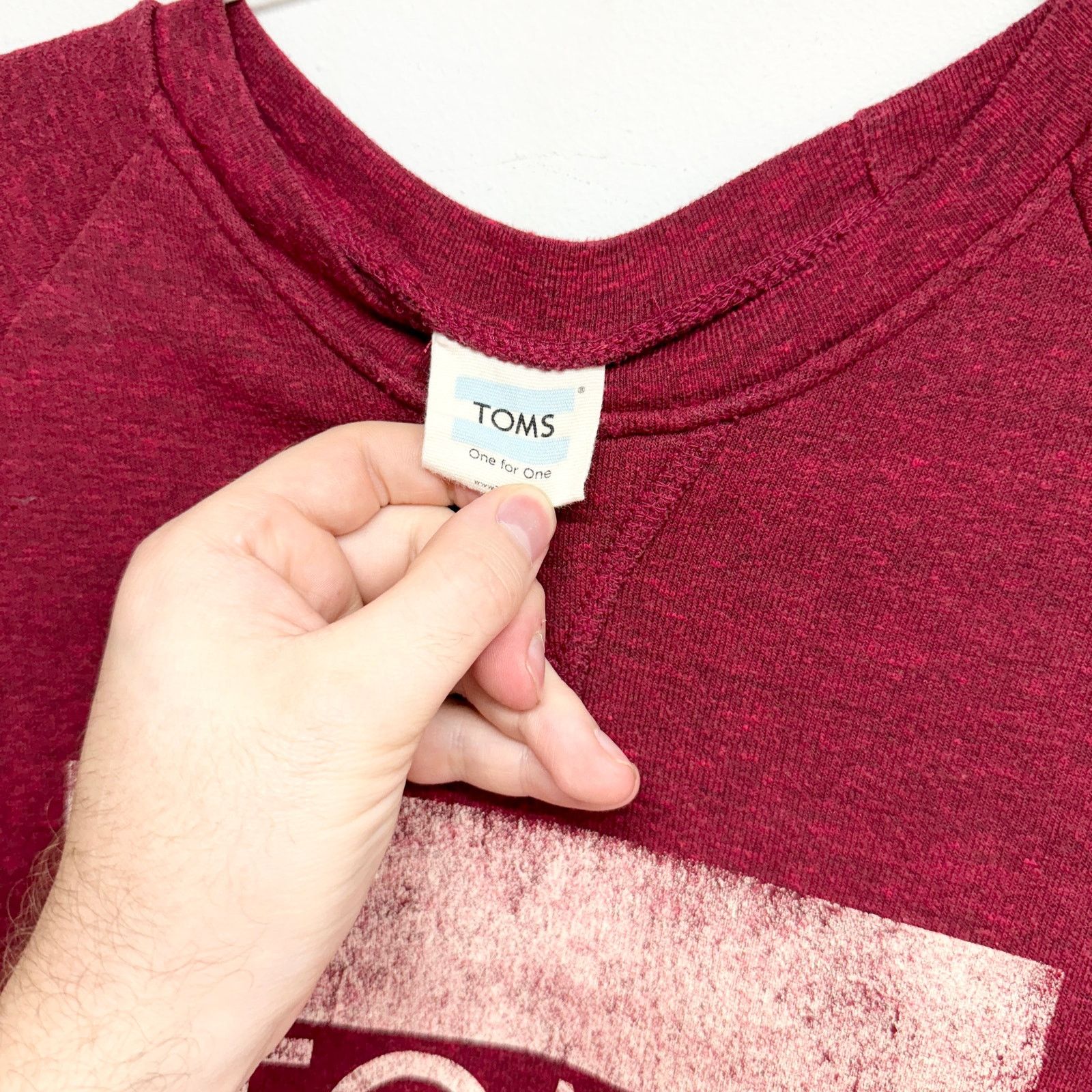Toms Toms Burgundy Red Long Sleev Crewneck Sweater Size Small Size S / US 4 / IT 40 - 2 Thumbnail
