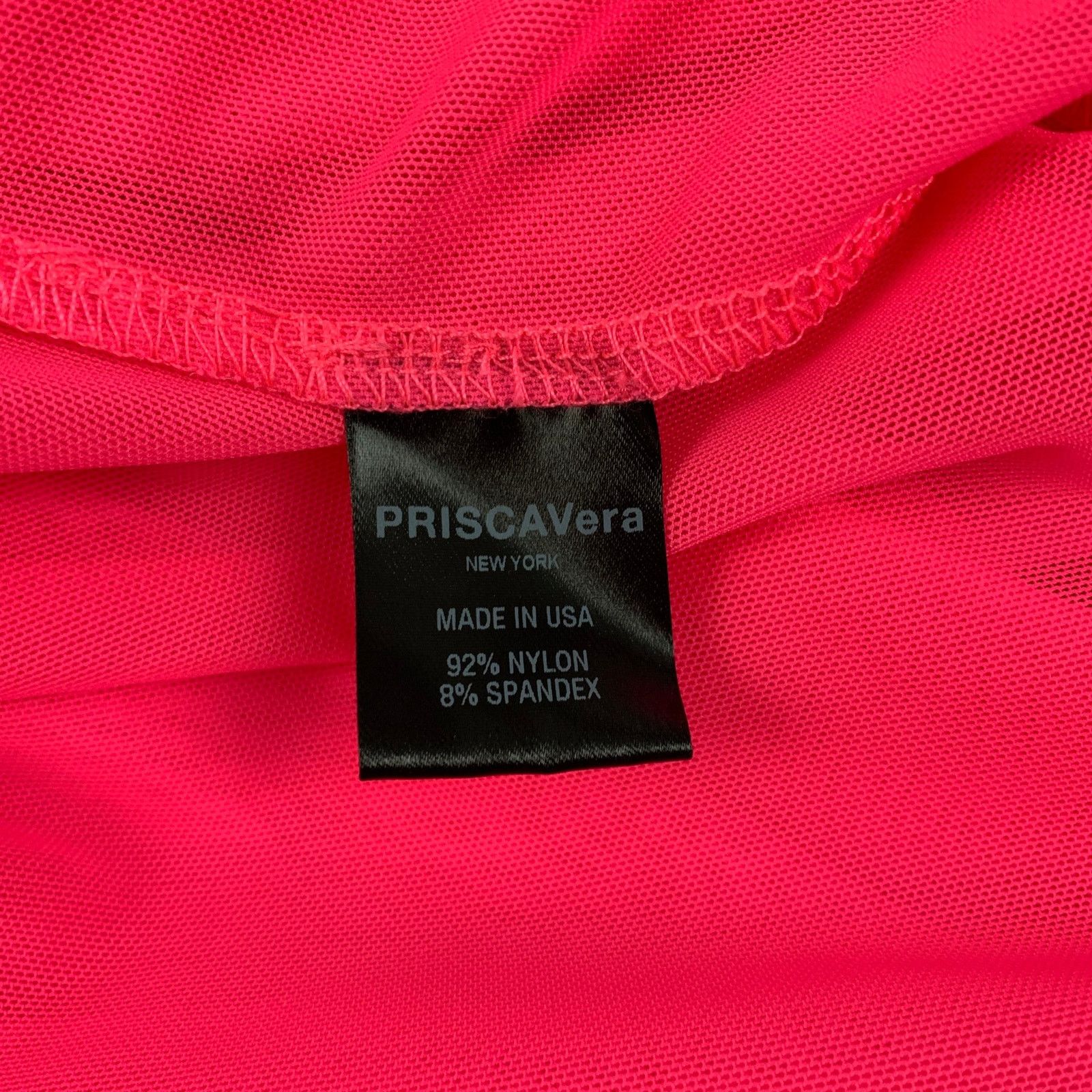 PRISCAVera PRISCAVera Size L Pink Nylon See Through Button Up Shirt Size L / US 10 / IT 46 - 4 Thumbnail