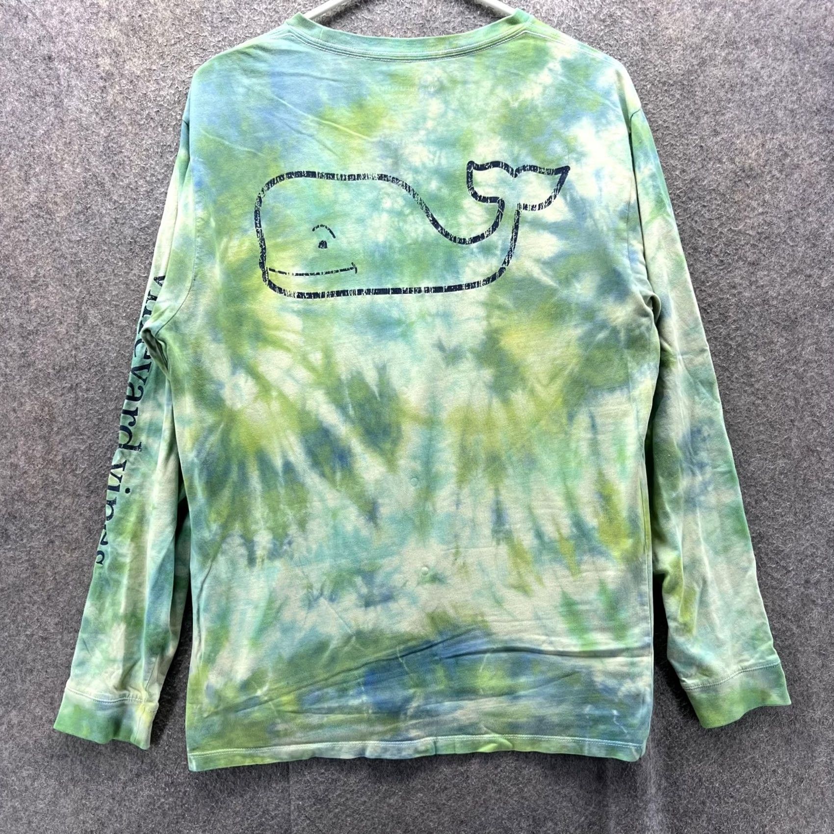 Vineyard Vines VINEYARD VINES Shirt Mens M Green Tie Dye Whale Pocket Long Sleeve Graphic Size US M / EU 48-50 / 2 - 2 Thumbnail