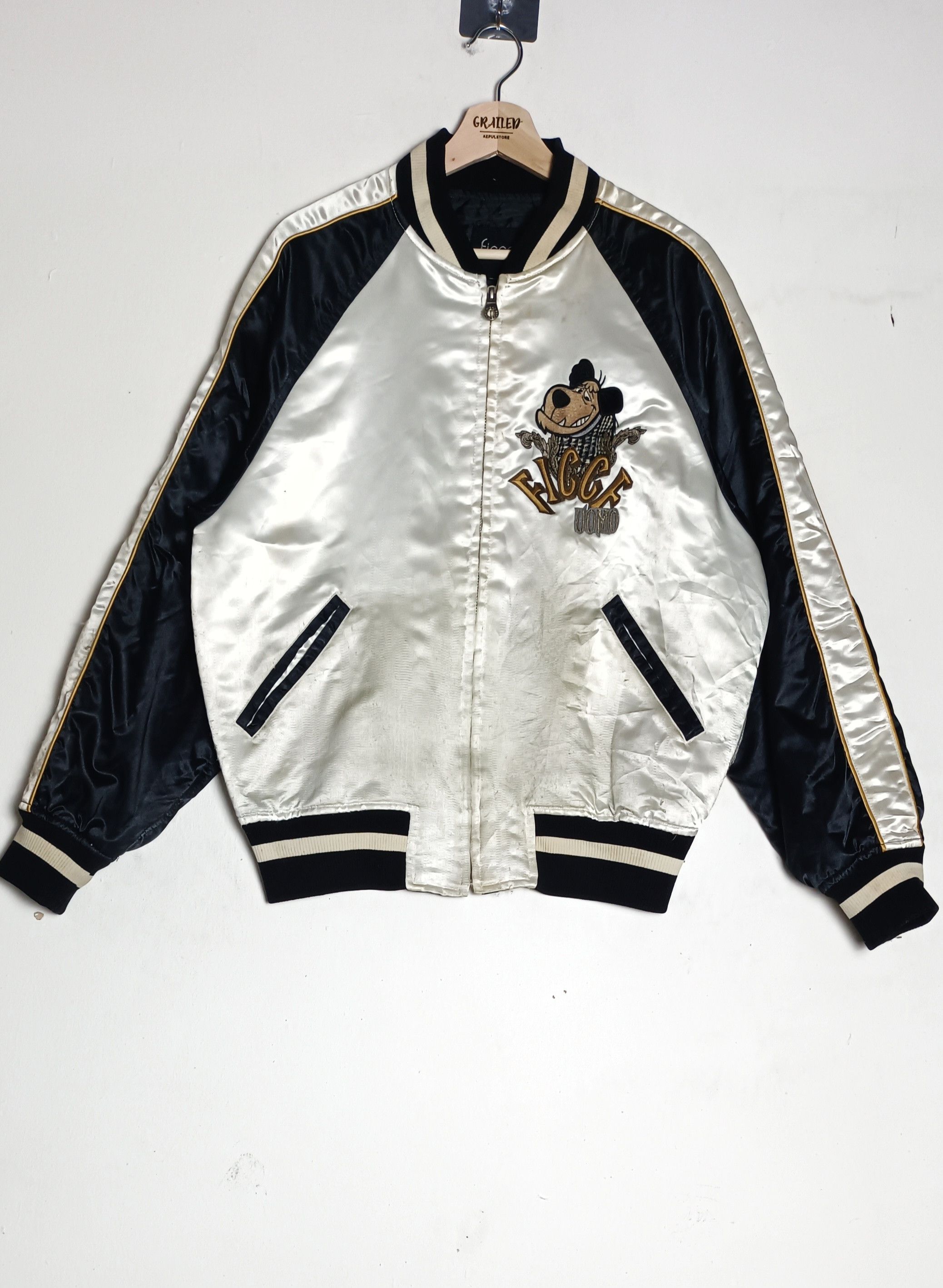 Cartoon Network × Japanese Brand Wacky Raced by Ficce Uomo Big Logo Embroidery Sukajan Rare Size US L / EU 52-54 / 3 - 2 Thumbnail