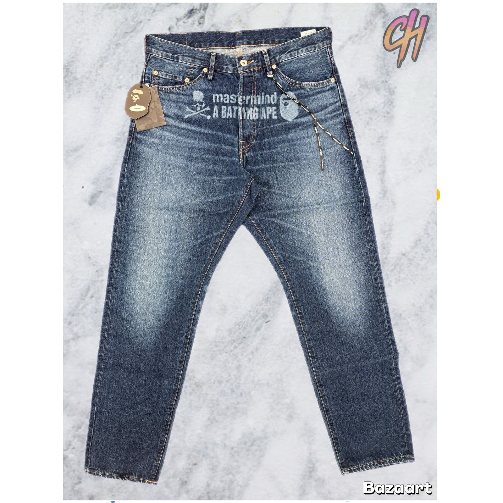 Bape Bape X Mastermind 11th Anniversary Indigo Denim Size Large Size US 33 - 9 Thumbnail