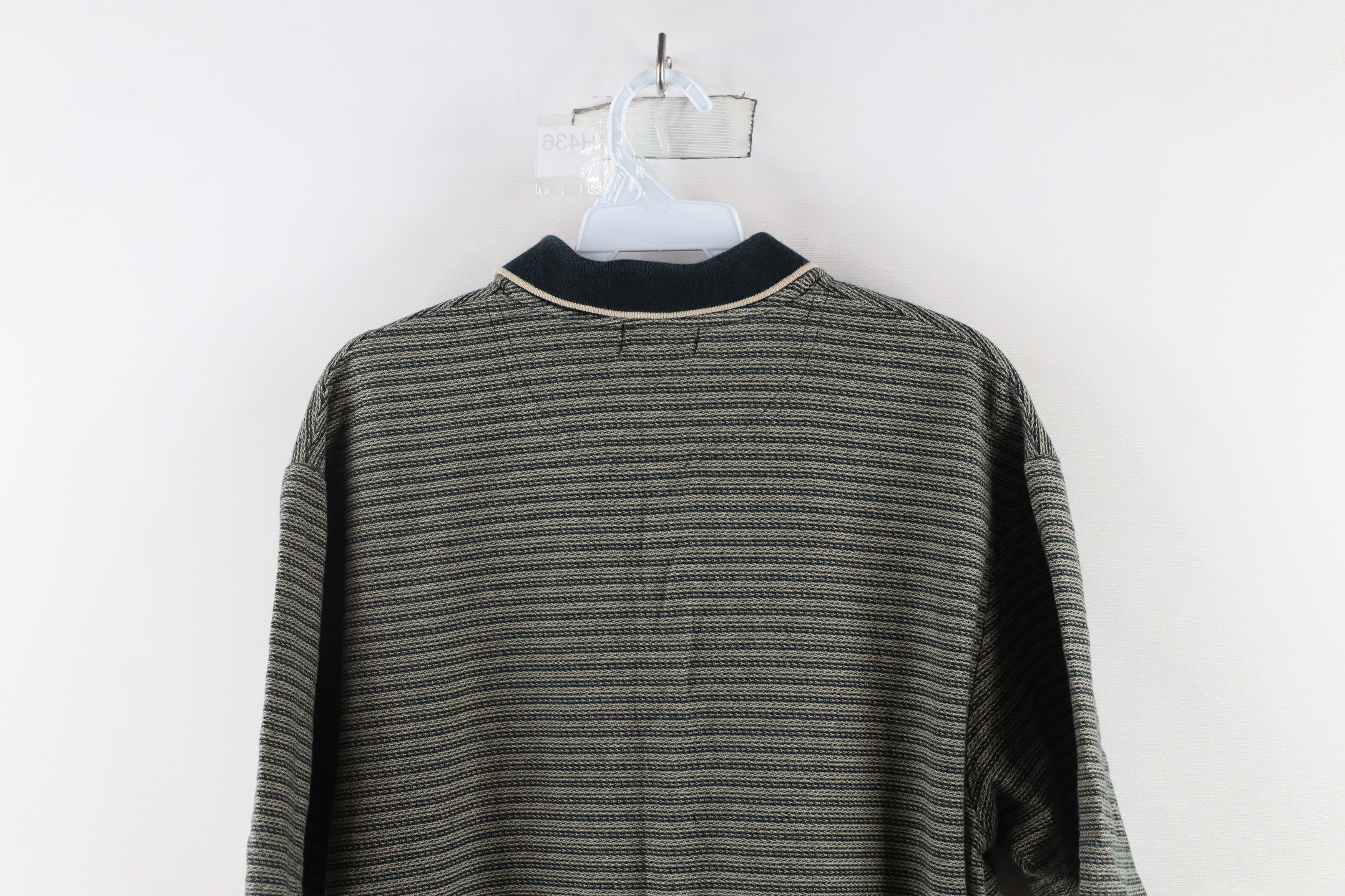 Vintage Vintage 90s Streetwear Striped Knit Collared Golf Polo Shirt Size US L / EU 52-54 / 3 - 8 Thumbnail