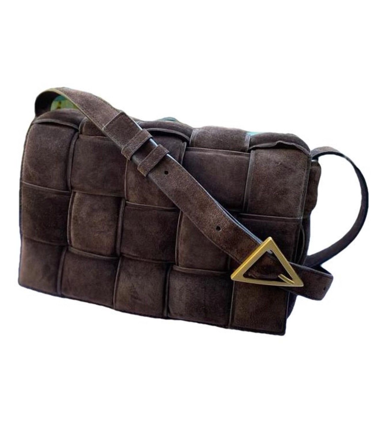 image of Bottega Veneta Bottega Venetta Padded Suede Cassette in Brown, Women's
