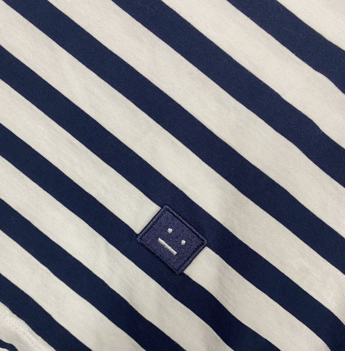 Acne Studios Crazy Streetwear Luxury Acne Studios Striped Face Tee XXS Size US XXS / EU 40 - 4 Thumbnail
