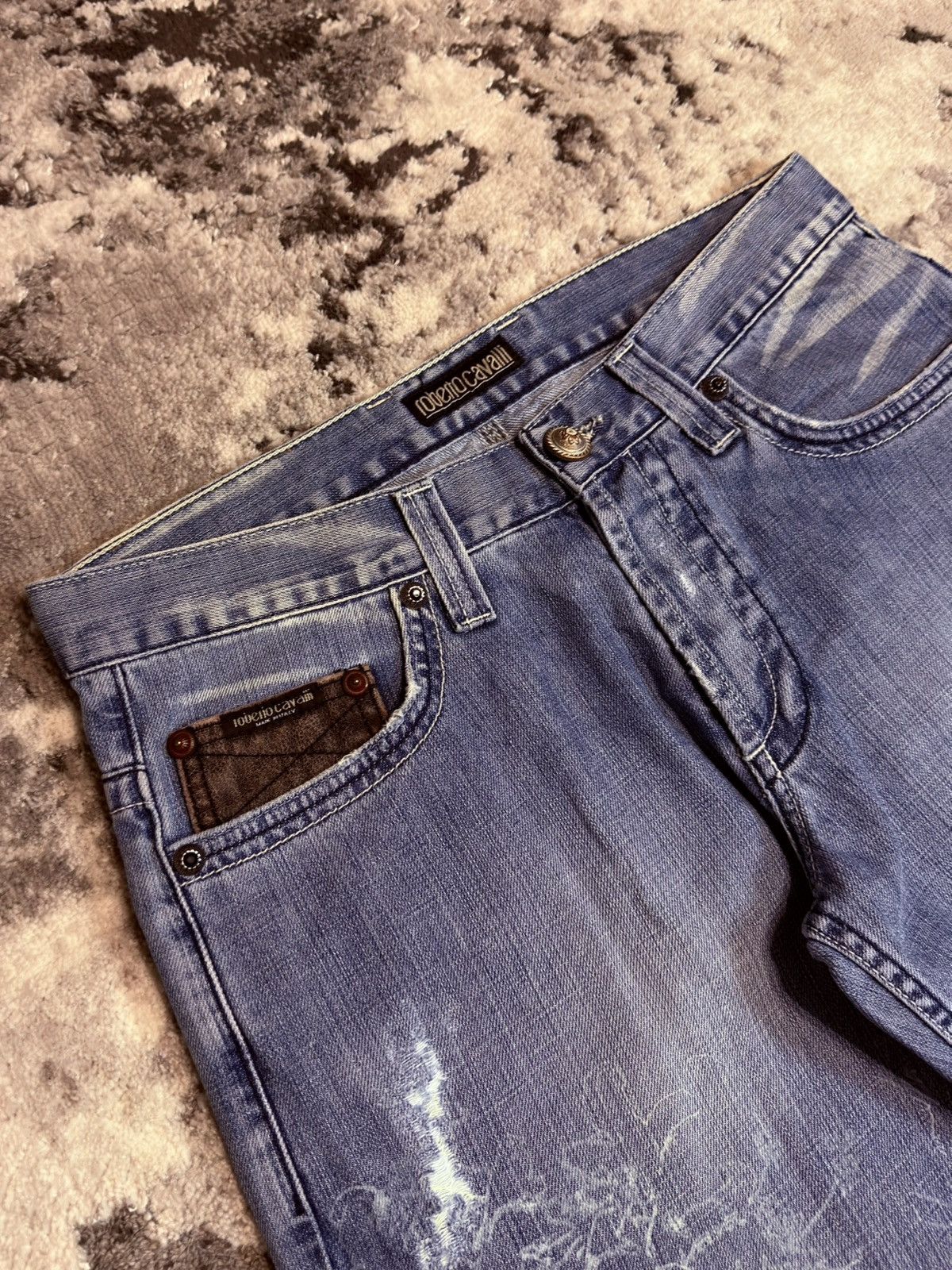 Roberto Cavalli Archive Roberto Cavalli Disstresed Y2K Jeans Dolce Hedi Raf Size US 32 / EU 48 - 20 Thumbnail