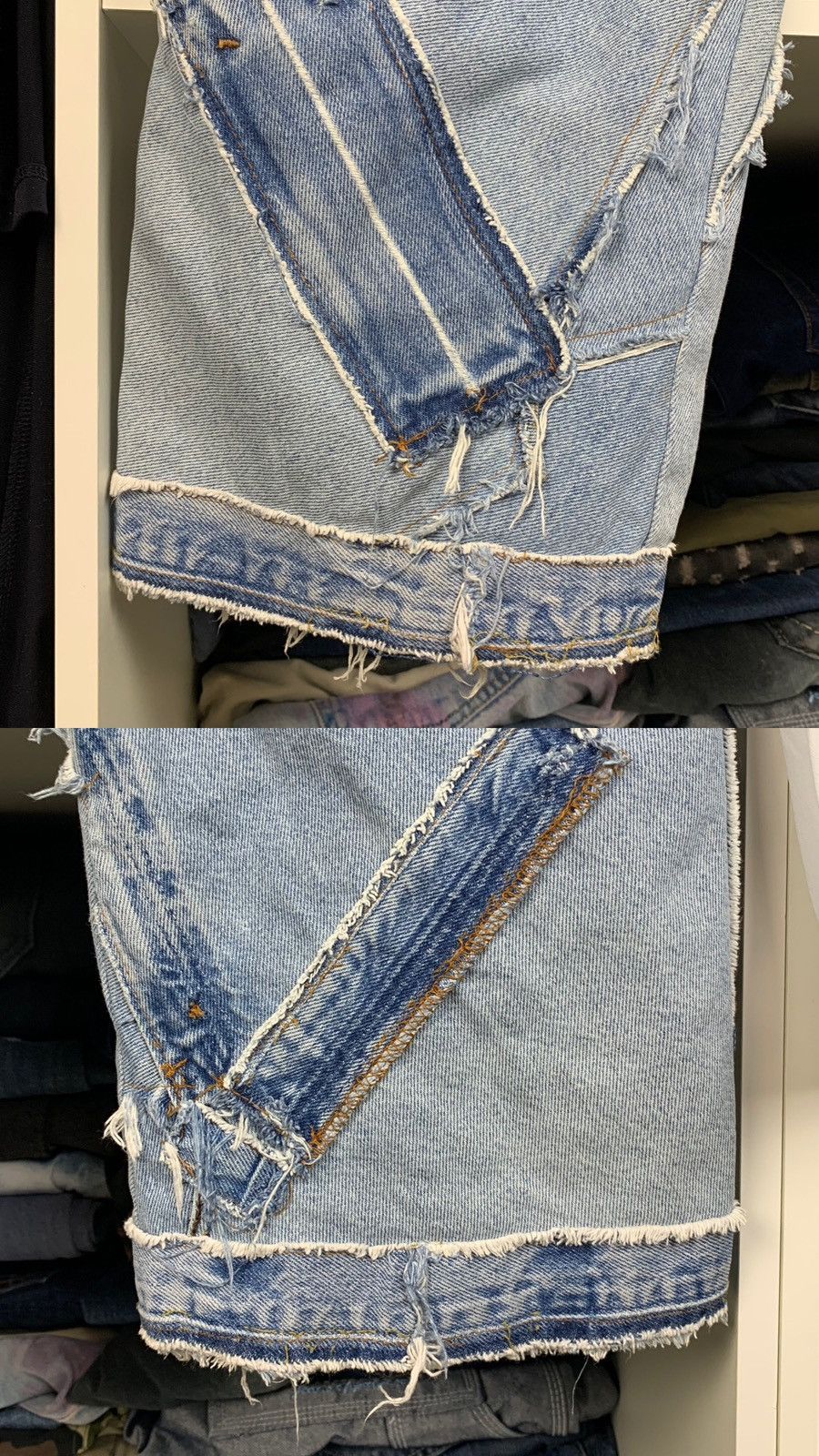 Levi's Women's Custom Patchwork Jeans with Levi's 501 Denim Panels Size 30" / US 8 / IT 44 - 23 Thumbnail