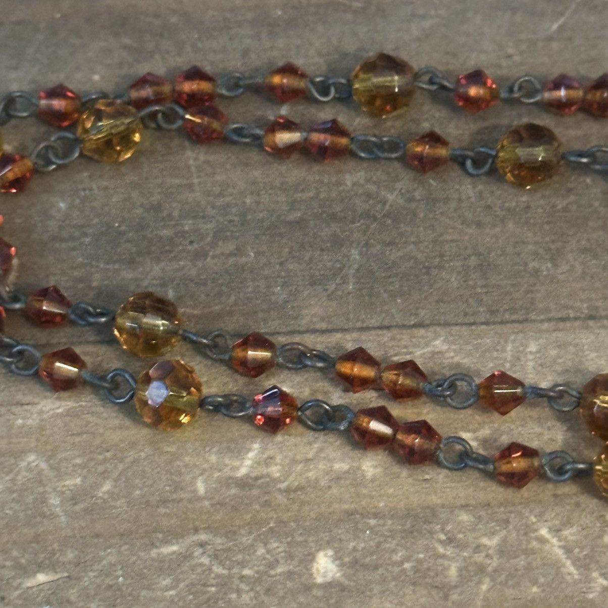 Other Bronze tone amber glass bead floral pendant necklace Size ONE SIZE - 5 Thumbnail