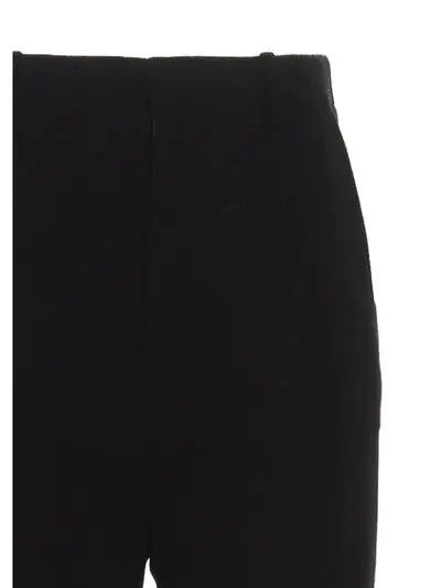 Saint Laurent Paris o1s1wg111124 Pantlon Rayure Brouillee Fluid in Noir Size 25" / US 0 / IT 36 - 3 Thumbnail