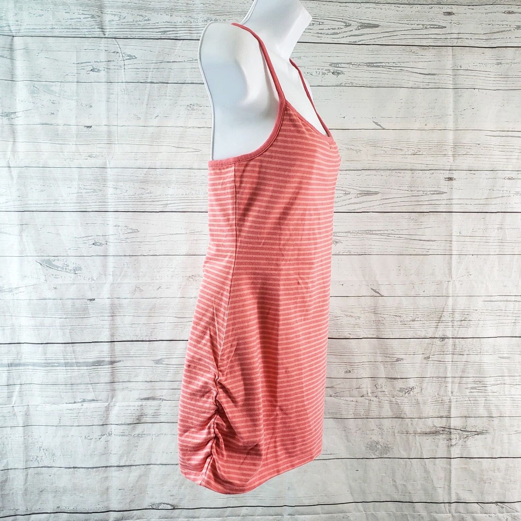 Vintage Zinni by Garnet Hill Womens Tank Top Sz Small Pink Striped Sleeveless Scoop Pullover Cotton Blend Shirts Womens TS Tank Top Size S / US 4 / IT 40 - 2 Thumbnail