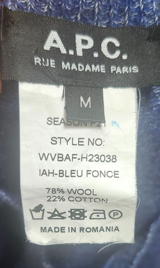 A.P.C. A.P.C. APC Wool Blend Crewneck Sweater M Blue Melange Knit Size M / US 6-8 / IT 42-44 - 5 Thumbnail
