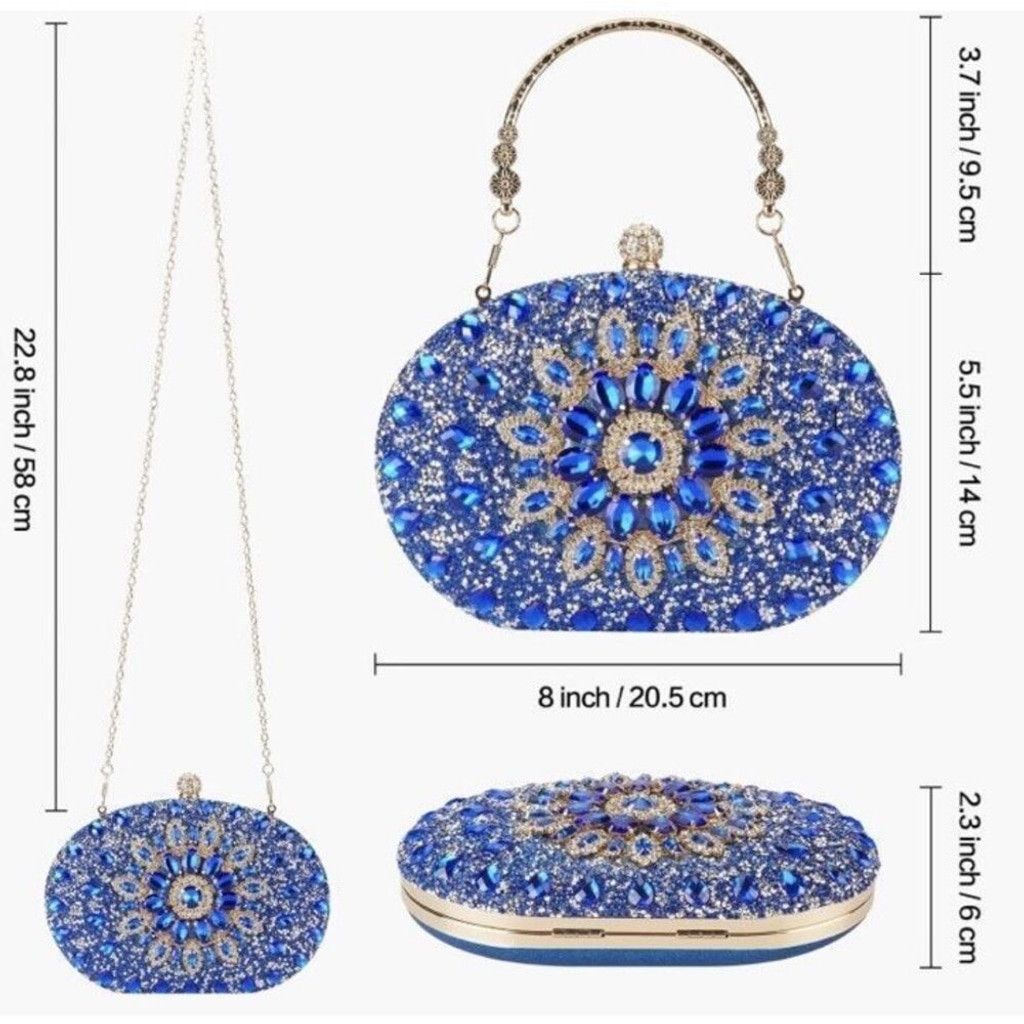 Other RAMLA Crystal Clutch Purse Jeweled Purses Rhineston Size ONE SIZE - 5 Thumbnail
