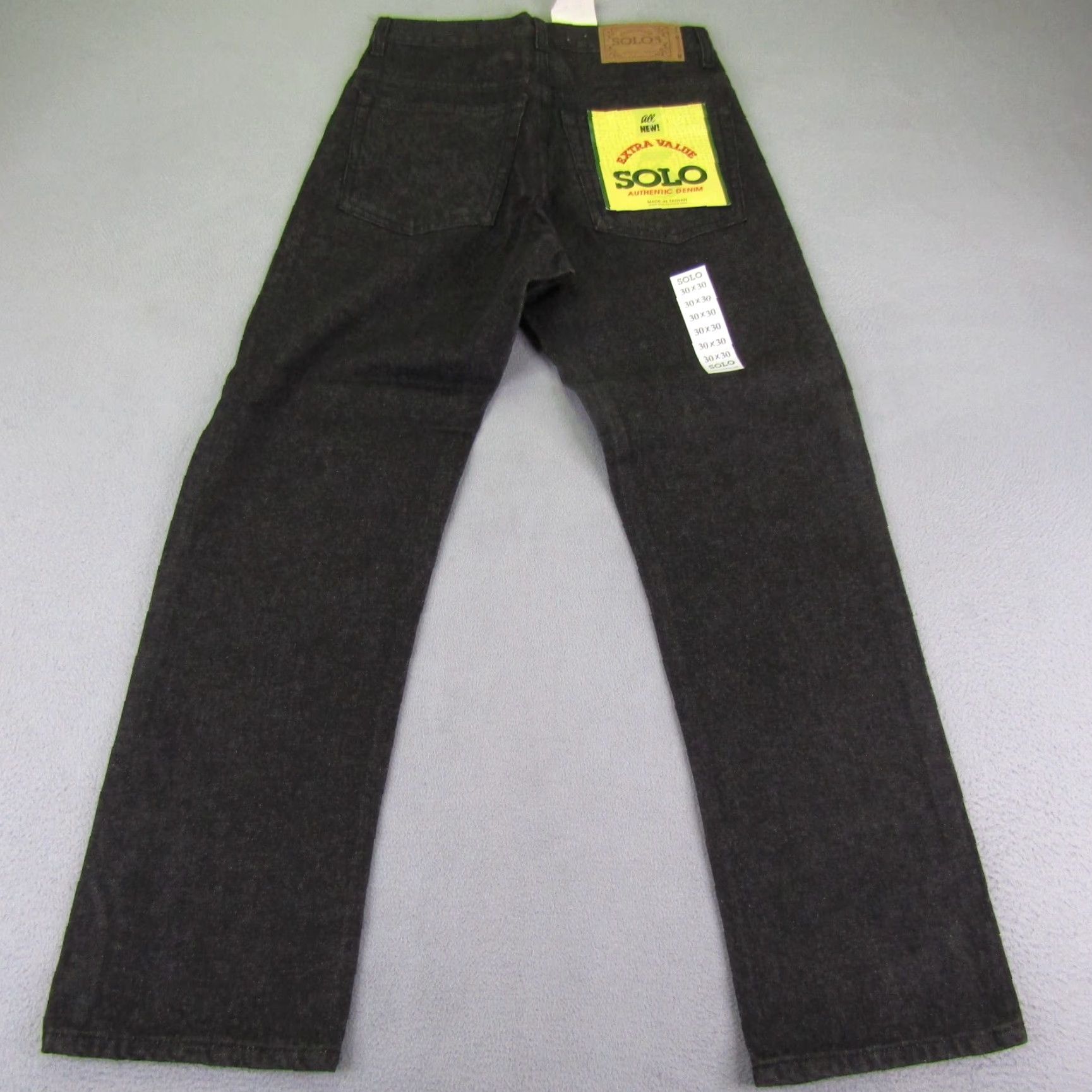 Vintage VINTAGE Solo Semore Jeans Men 30x30 Black Denim Baggy Straight Deadstock Y2K 90s Jeans Mens Regular Black 30 30 Size US 29 - 5 Thumbnail