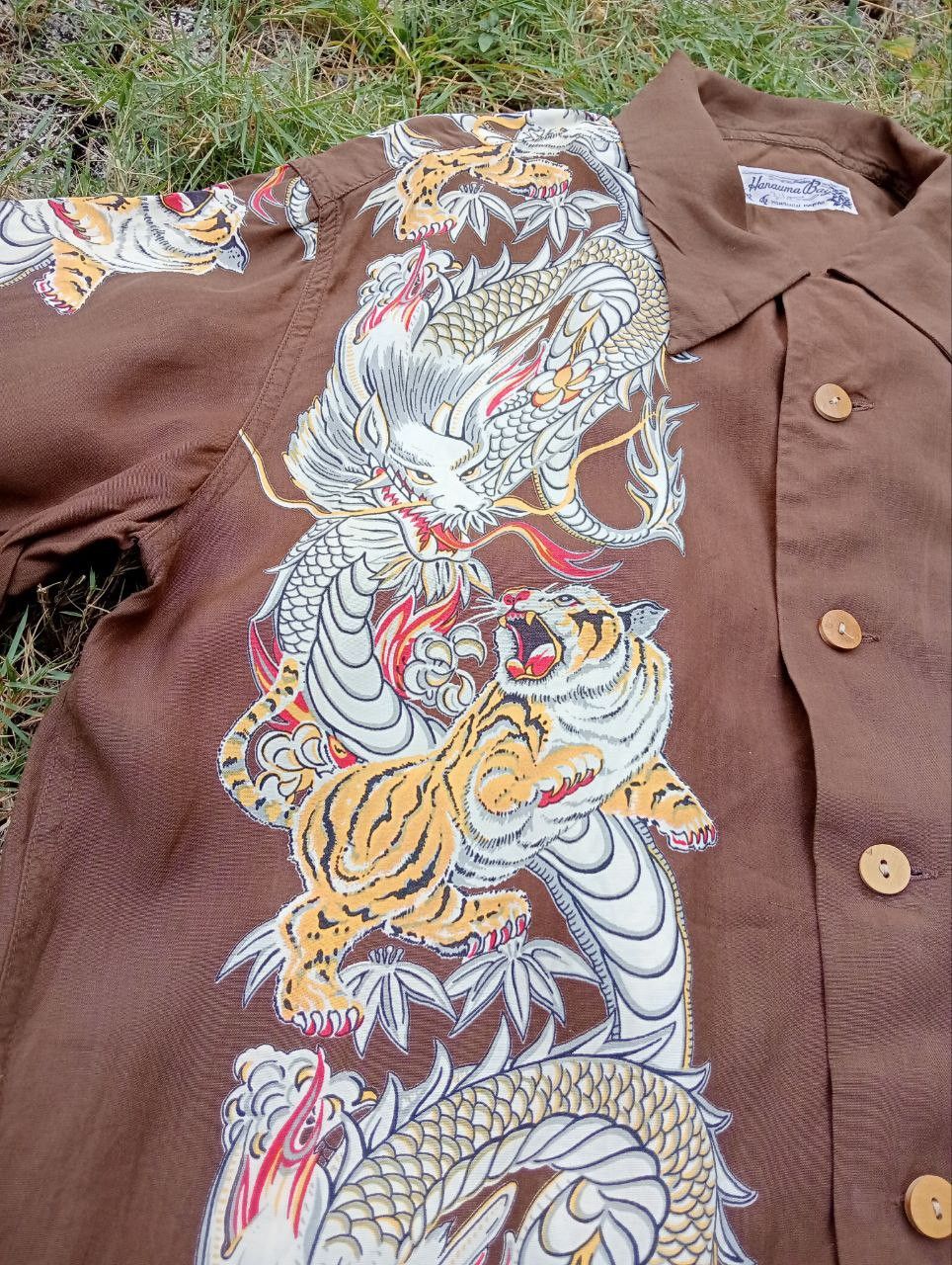 Japanese Brand Vintage Japanese Hanauma Bay Dragon Tiger Aloha Shirt Size US L / EU 52-54 / 3 - 4 Thumbnail