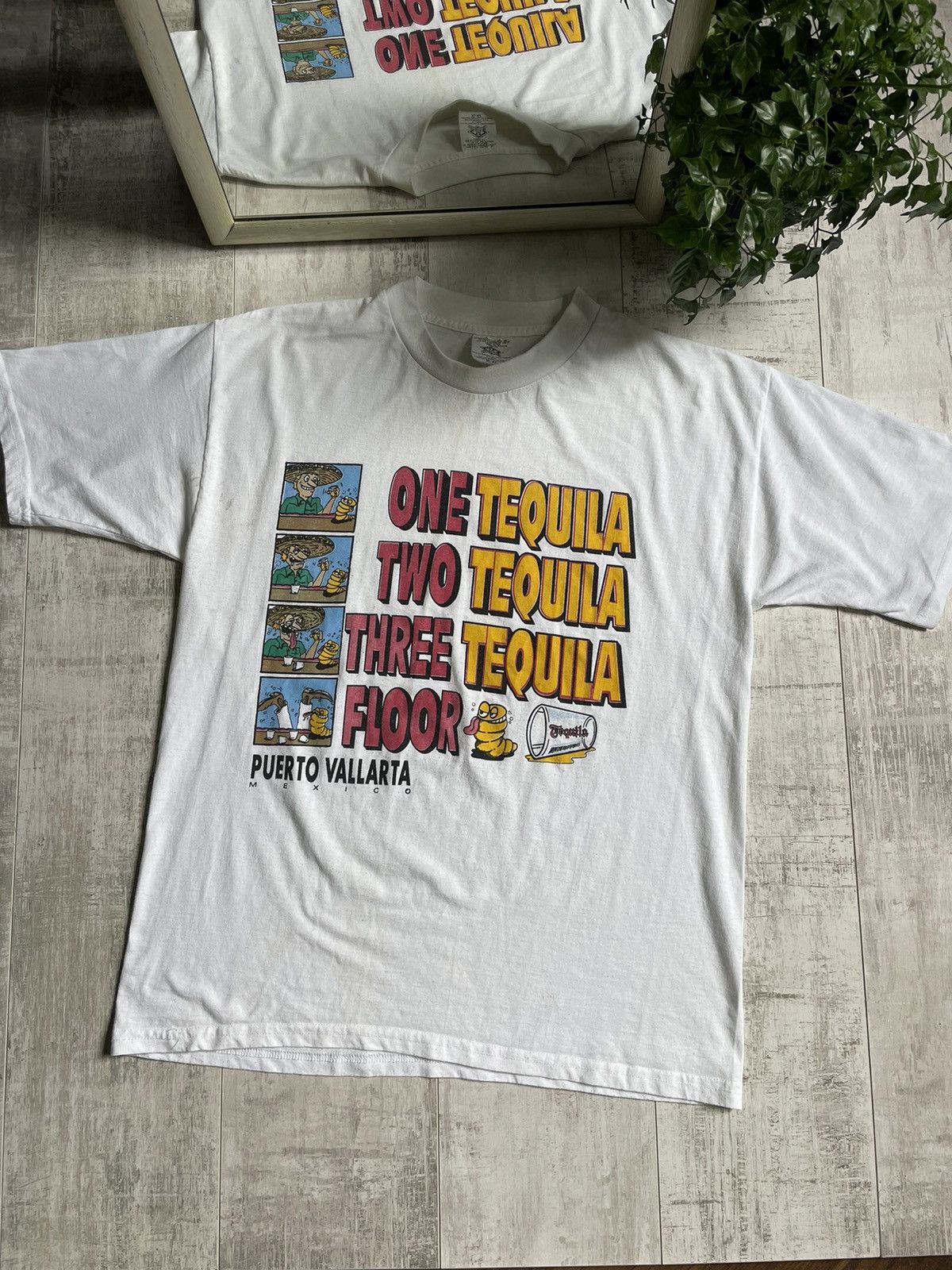 Other Vintage Y2K Humor One Tequila Two Tequila T-Shirt 90’s RARE Size US XL / EU 56 / 4 - 2 Thumbnail