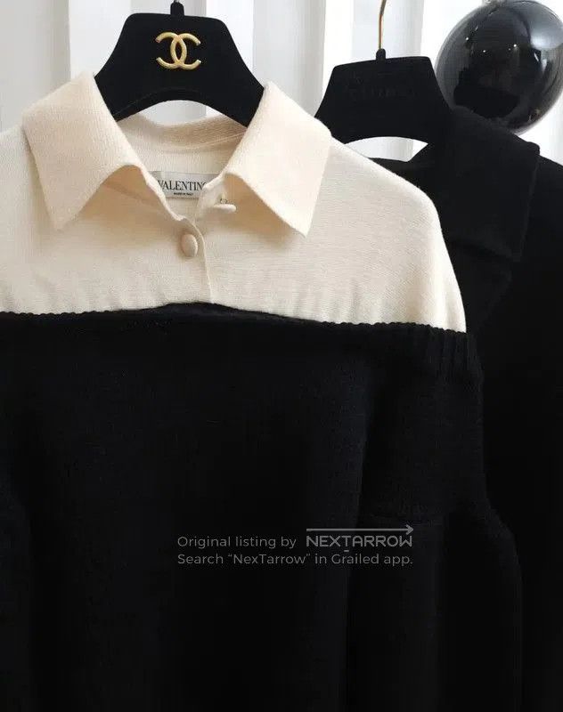 Valentino Valentino Black Wool Long Sleeve Sweater . Size M / US 6-8 / IT 42-44 - 5 Thumbnail