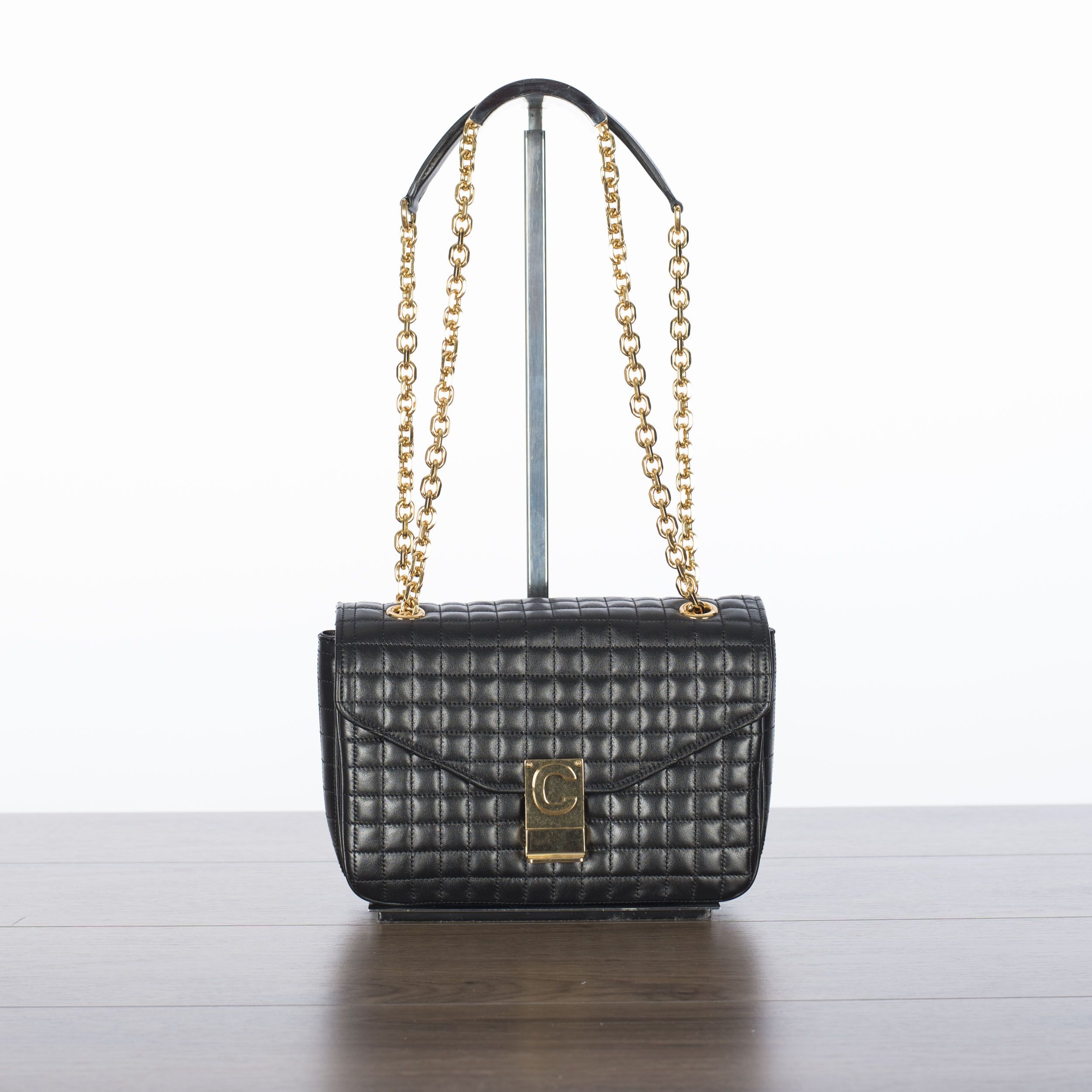 Celine Medium C Bag In Quilted Black Calfskin Size ONE SIZE - 1 Thumbnail