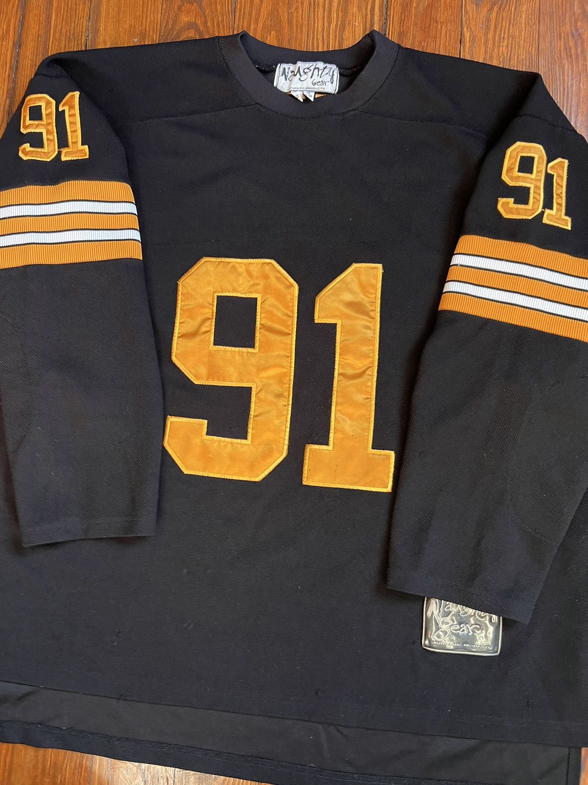 Rap Tees × Vintage Vintage 90s Naughty By Nature Jersey Naughty Gear Hockey 91 Size US XL / EU 56 / 4 - 2 Thumbnail