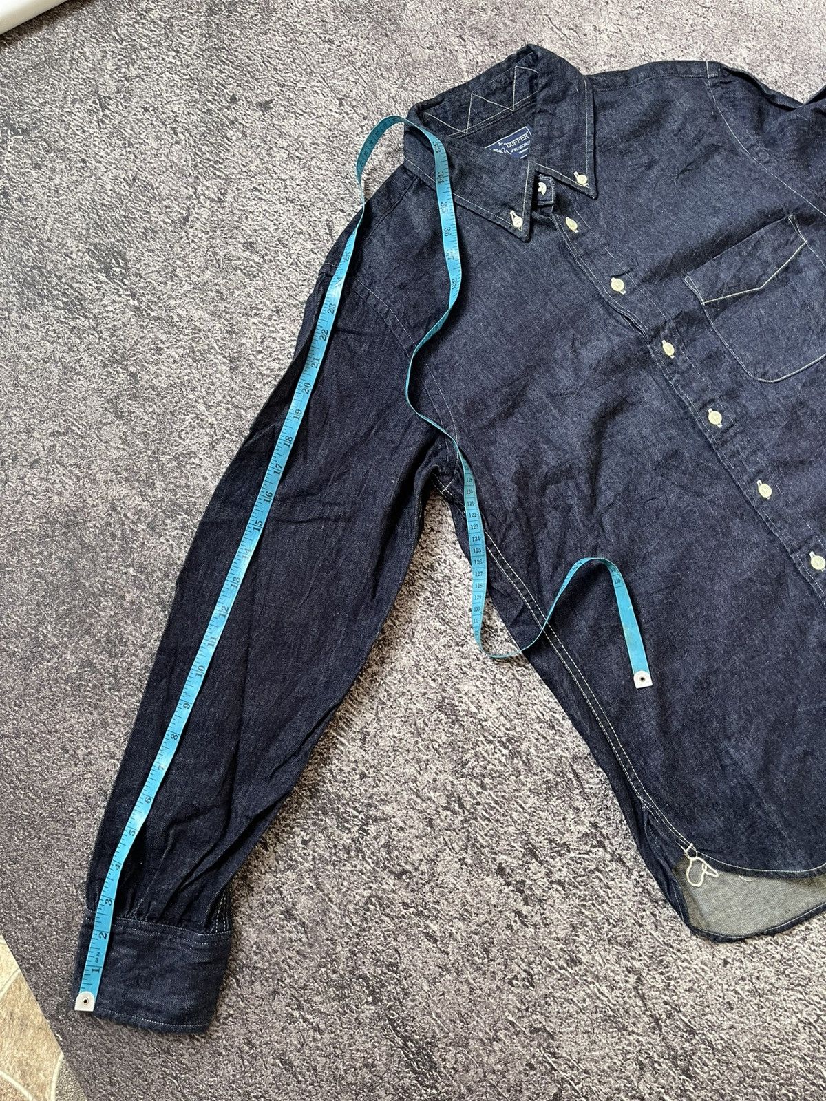 Japanese Brand DUFFER DENIM BLUE INDIGO SHIRT Size US M / EU 48-50 / 2 - 11 Thumbnail