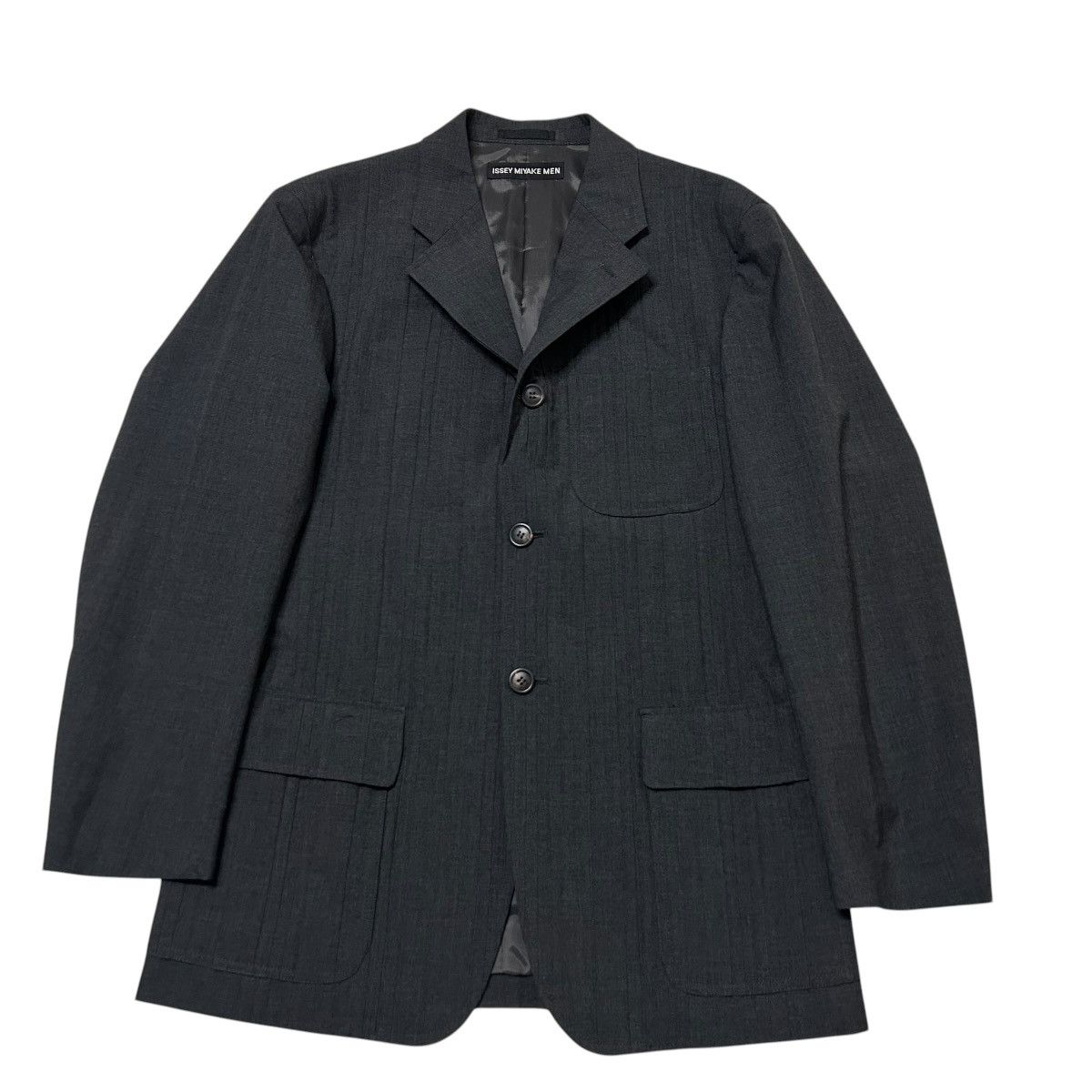 Issey Miyake 711 ISSEY MIYAKE MEN suit set up gray pleats design archive Size 40R - 3 Thumbnail
