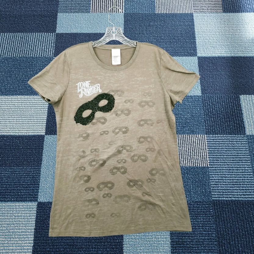 Disney Disney Womens XL Brown Cotton T Shirt Lone Ranger Embellished Casual Mexico Size XL / US 12-14 / IT 48-50 - 1 Thumbnail