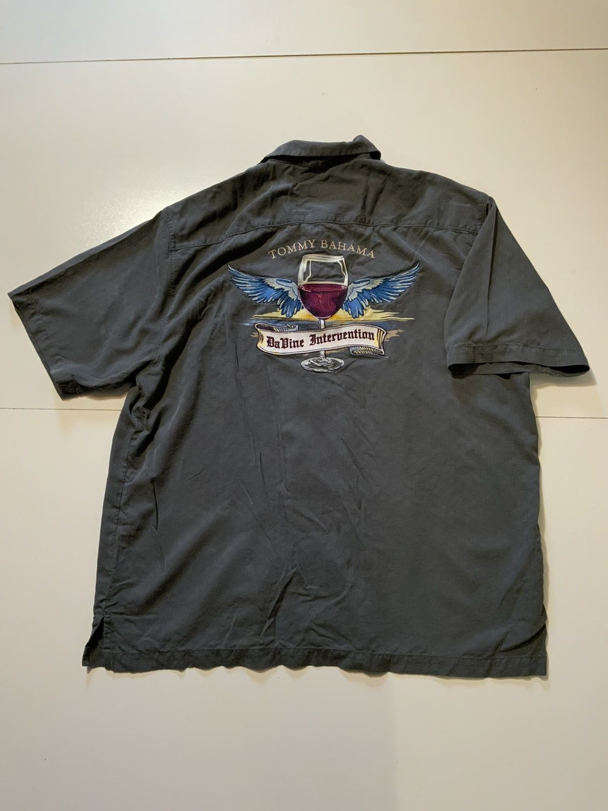 Tommy Bahama Tommy Bahama DaVine Intervention Wine Silk Loop Collar Shirt Size US XL / EU 56 / 4 - 3 Thumbnail