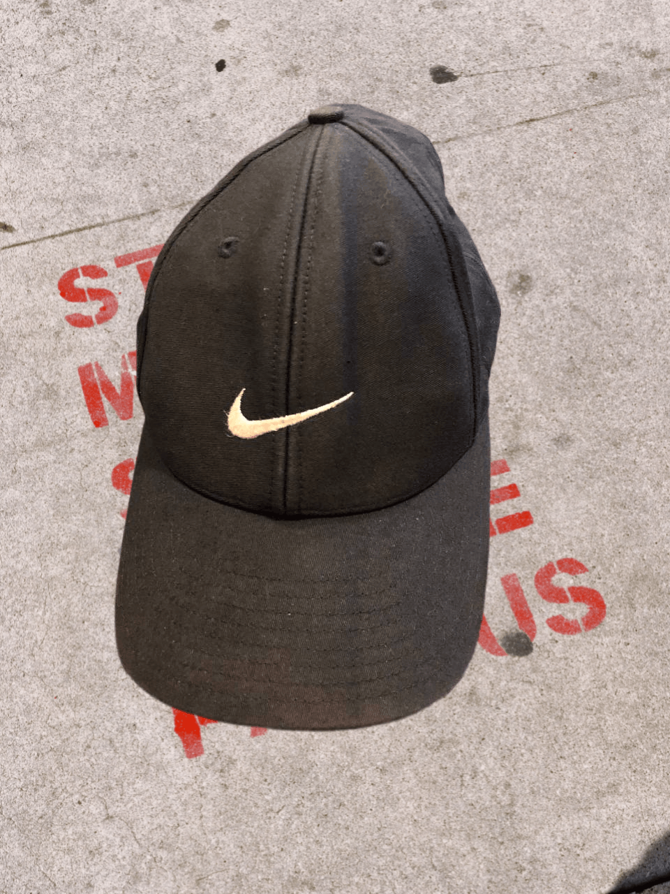 Nike NIKE print center black cap one size Y2K Size ONE SIZE - 1 Thumbnail