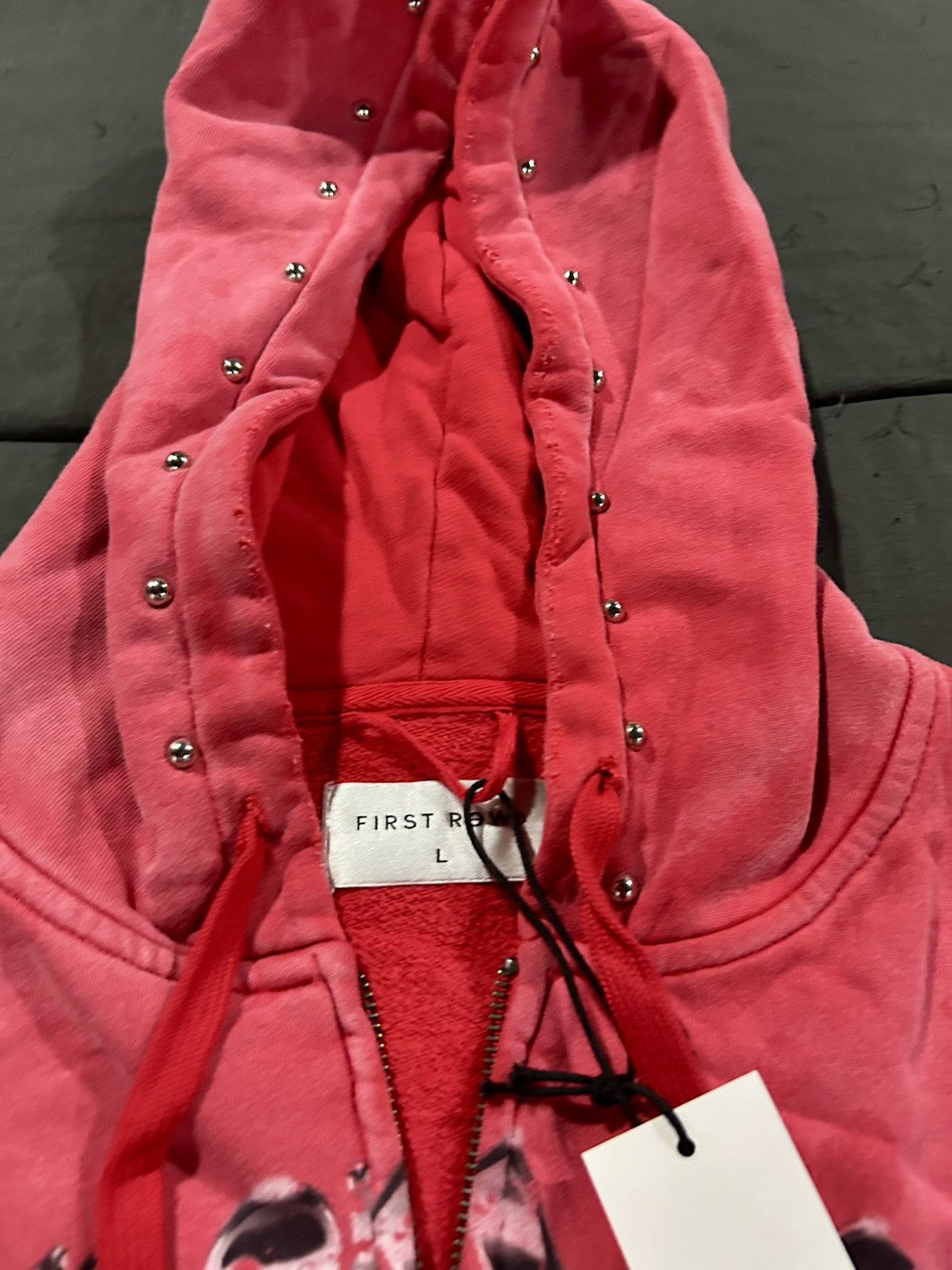 Other First Row "Wake Up & Be Fierce" Full-Zip Hoodie -Red Wash Size US L / EU 52-54 / 3 - 7 Thumbnail