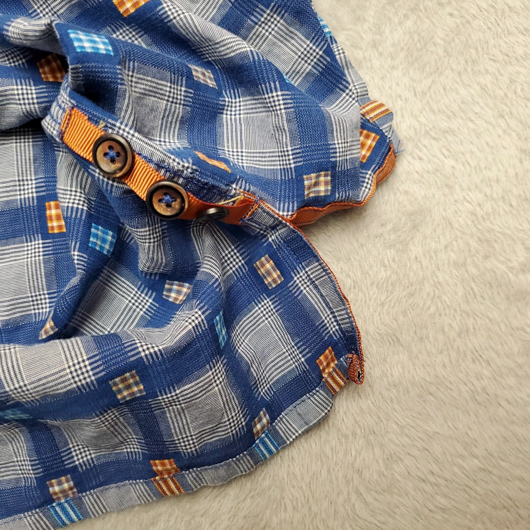 The Territory Ahead The Territory Ahead Shirt Mens L Blue Orange 100% Cotton Long Sleeve Casual Shirt Size US L / EU 52-54 / 3 - 5 Thumbnail