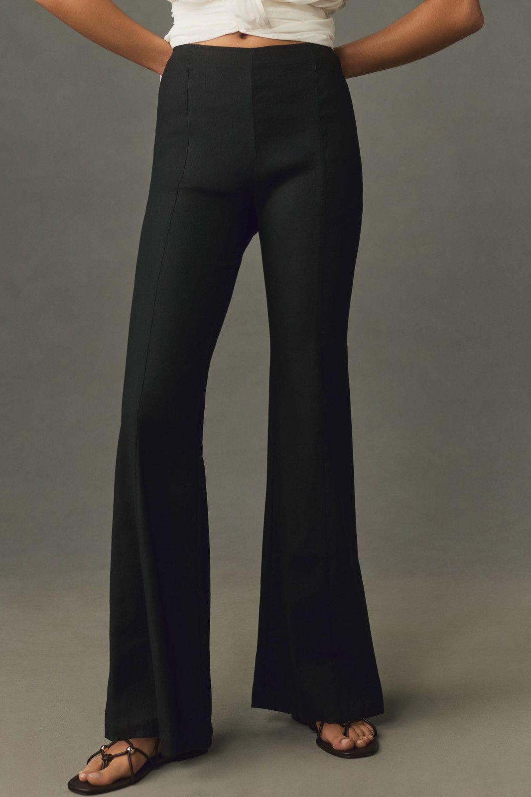Anthropologie Anthropologie Linen Blend Flare Pants, Size 4 Size 27" / US 4 / IT 40 - 3 Thumbnail