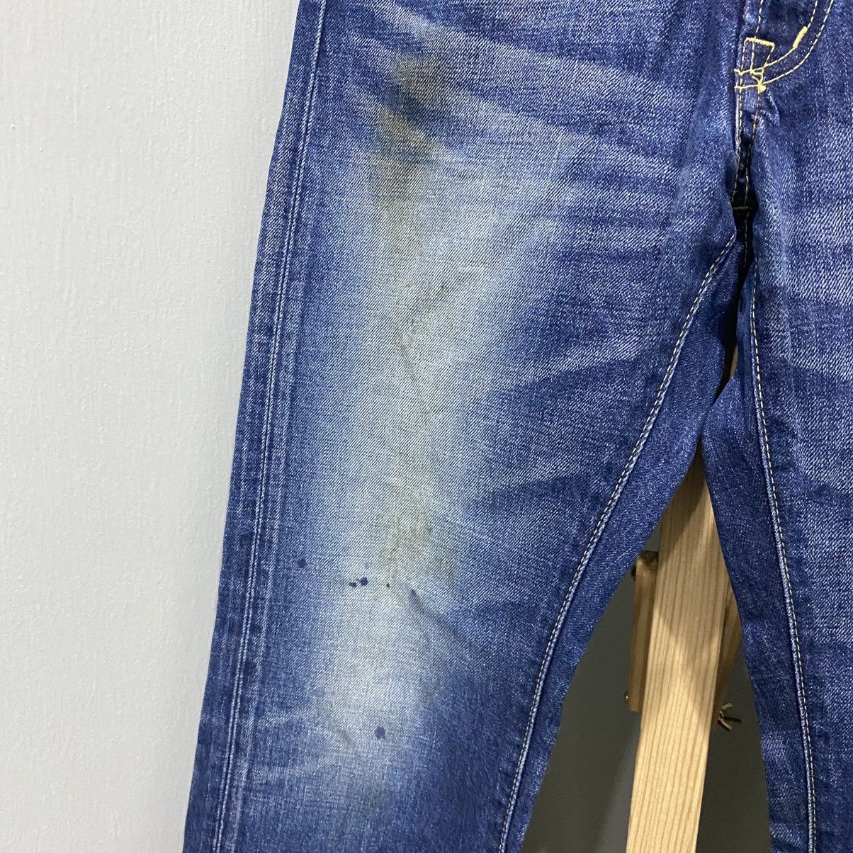 Journal Standard Vintage Journal Standard Japan Distressed Indigo Jeans Size US 30 / EU 46 - 8 Thumbnail