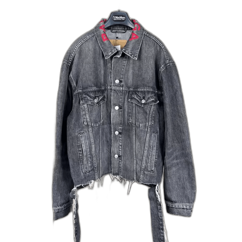 Balenciaga Balenciaga Embroidered Logo Denim Jacket Size US S / EU 44-46 / 1 - 1 Thumbnail