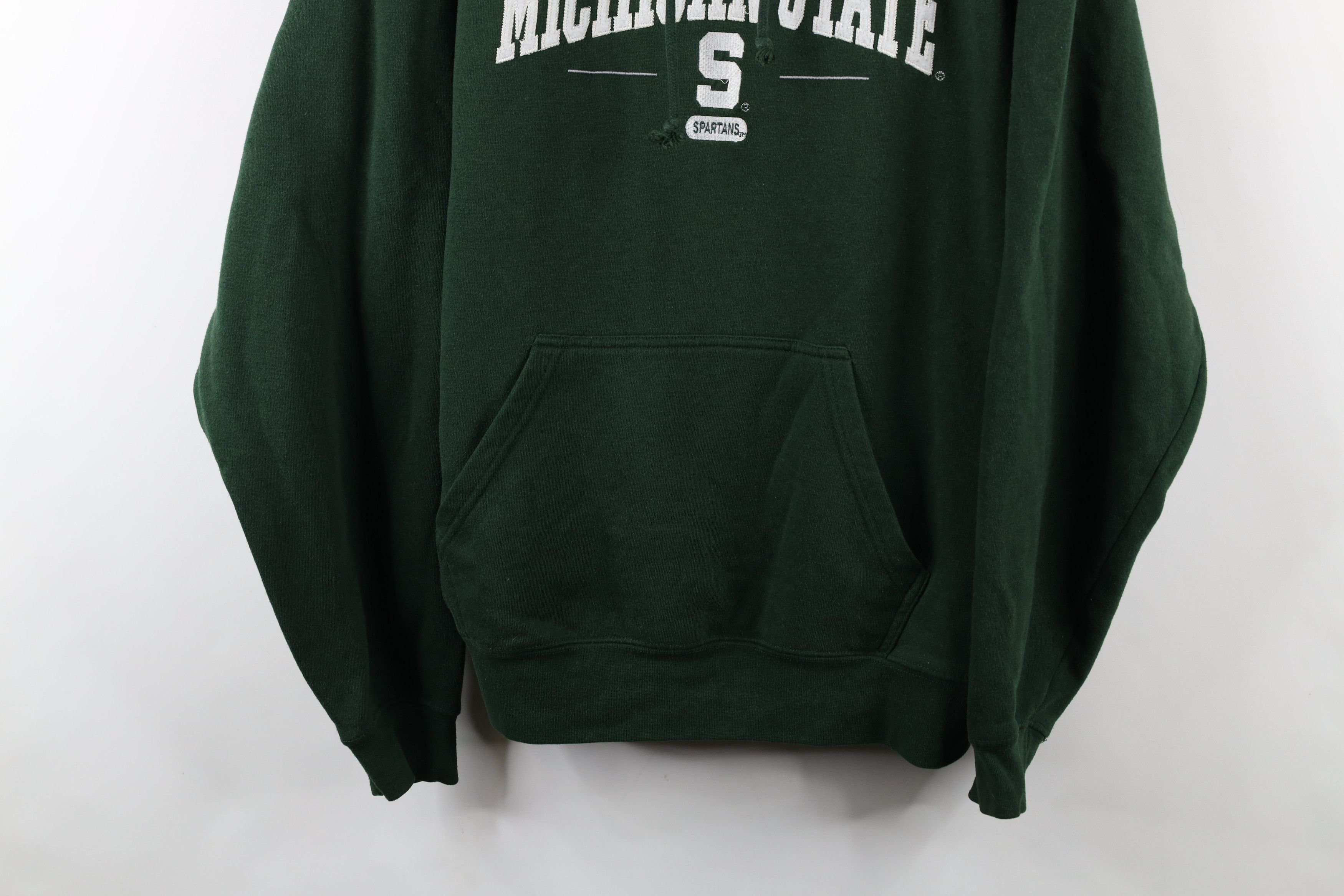 Vintage Vintage 90s Michigan State University Hoodie Sweatshirt Size US L / EU 52-54 / 3 - 3 Thumbnail