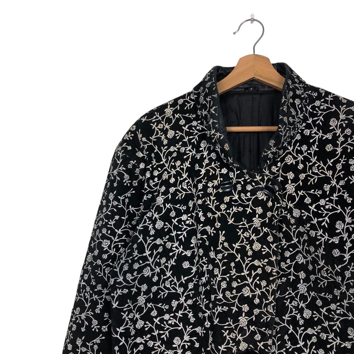 Japanese Brand × Vintage 📌Vintage Leather Jacket Floral Full Print Issey Miyake Size US M / EU 48-50 / 2 - 8 Thumbnail