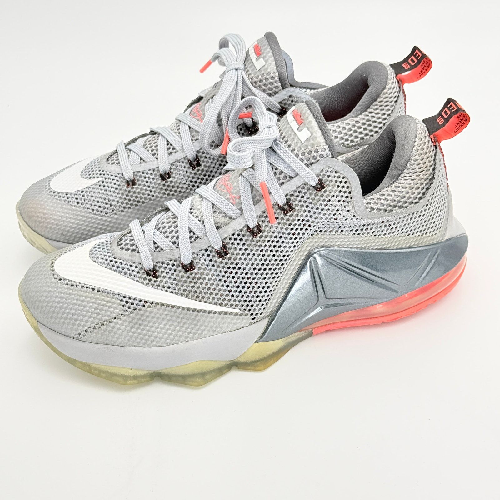 Nike Nike LeBron 12 Low Wolf Grey Hot Lava - Size 9 Size US 9 / EU 42 - 4 Thumbnail