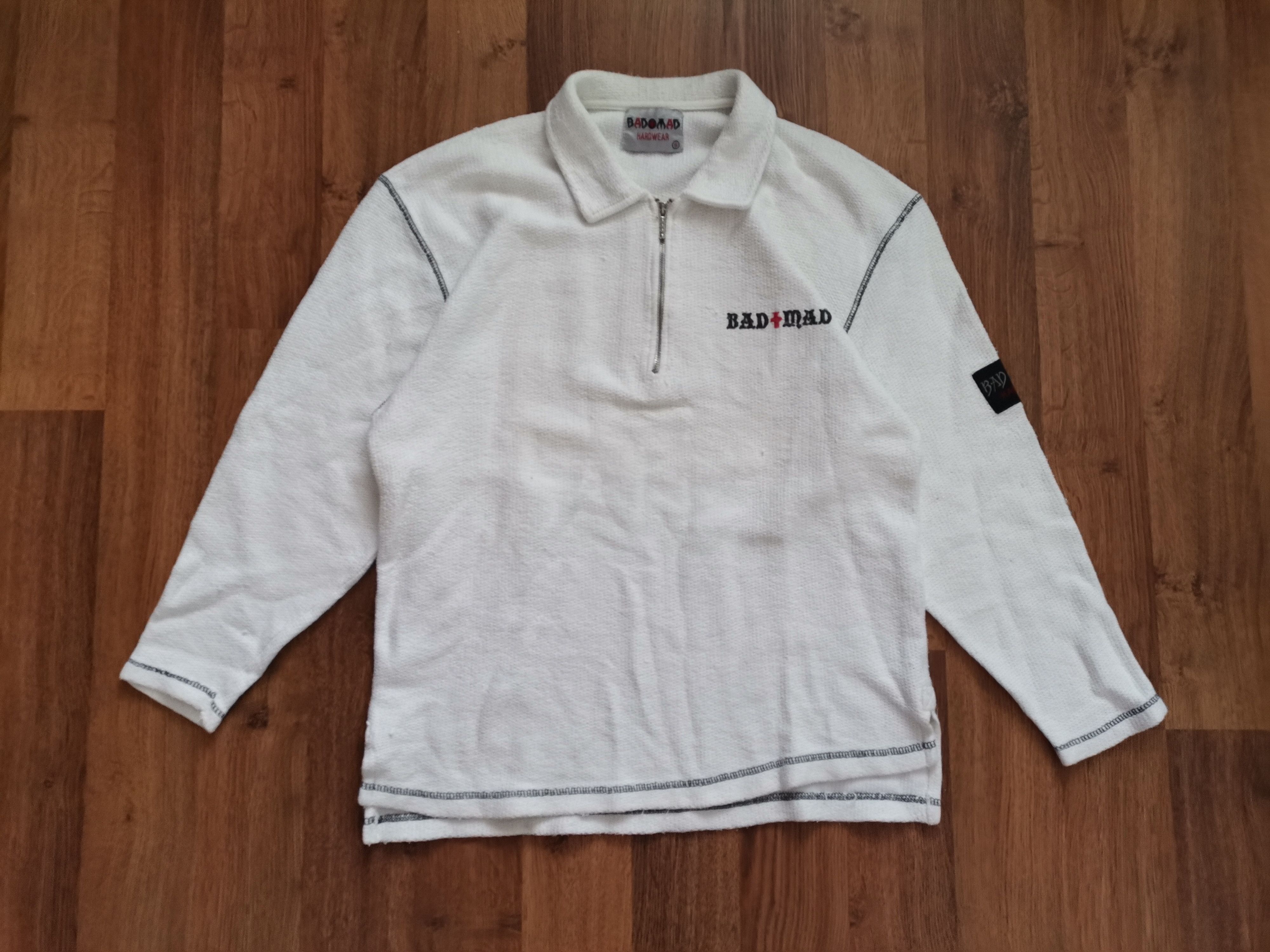 Vintage Vintage Bad+Mad Quarter Zip Oversized Sweatshirt Size US S / EU 44-46 / 1 - 1 Thumbnail