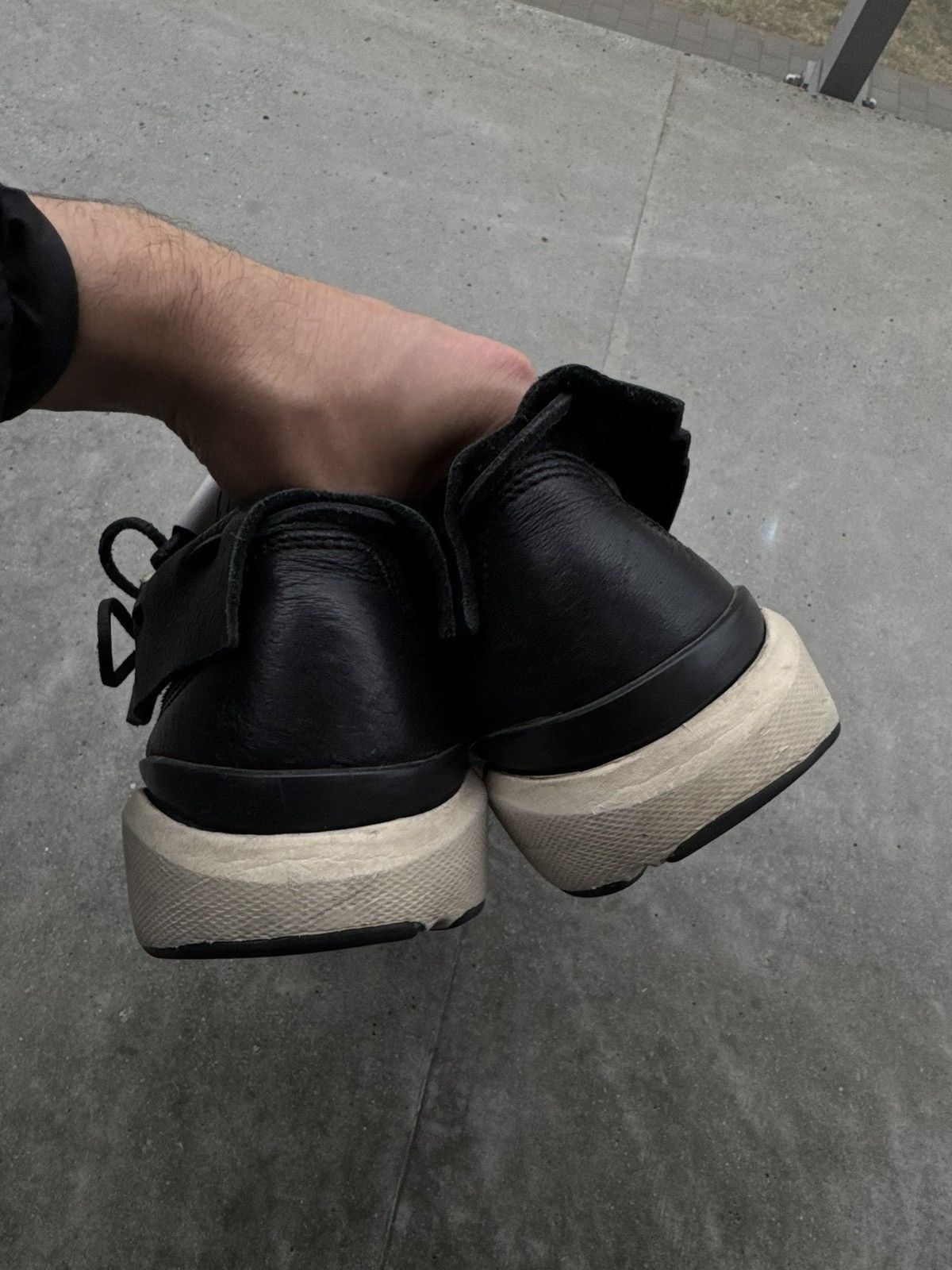 Visvim Visvim FBT Shaman-Folk Black leather sneakers rare japanese Size US 12 / EU 45 - 5 Thumbnail