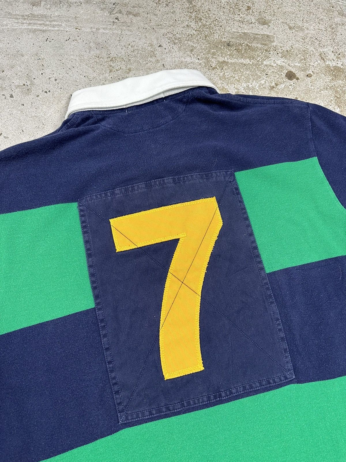 Polo Ralph Lauren Vintage Y2K Polo Ralph Lauren #7 Bleeker Striped Polo Tee Size US XL / EU 56 / 4 - 9 Thumbnail